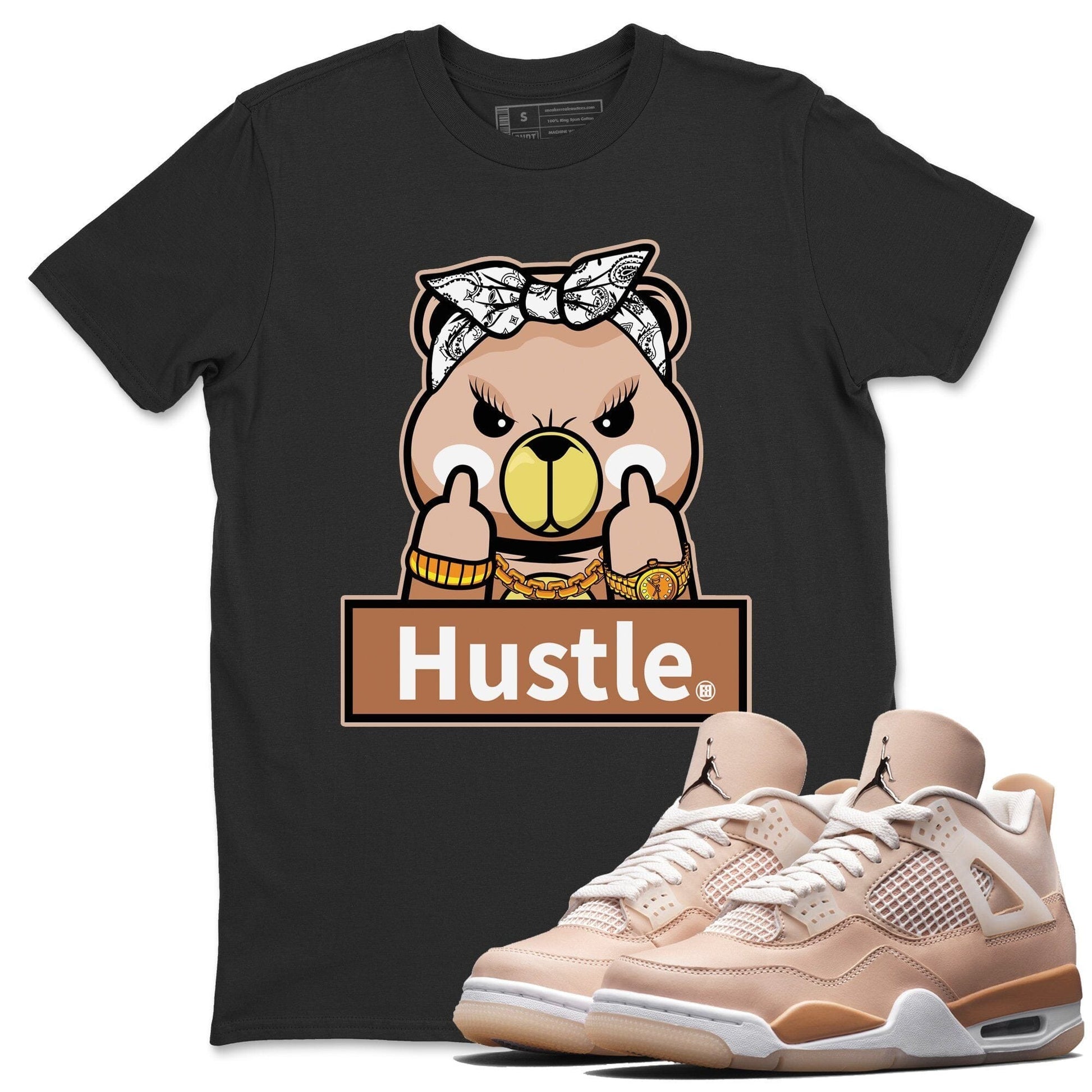 Jordan 4 Shimmer Sneaker Match Tees Hustle Bear Sneaker Tees Jordan 4 Shimmer Sneaker Release Tees Unisex Shirts