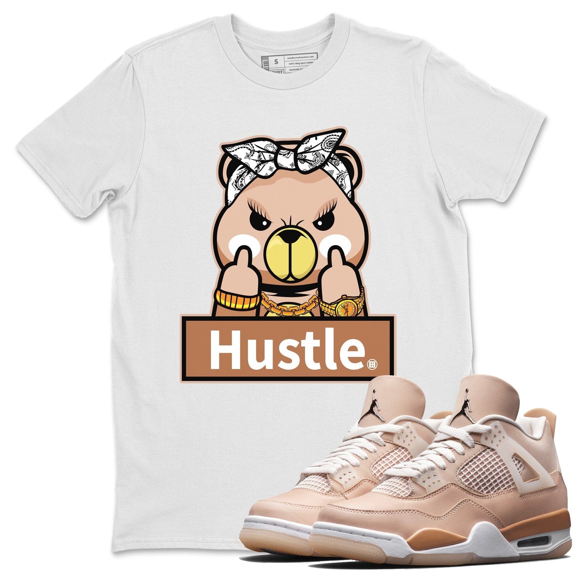Jordan 4 Shimmer Sneaker Match Tees Hustle Bear Sneaker Tees Jordan 4 Shimmer Sneaker Release Tees Unisex Shirts