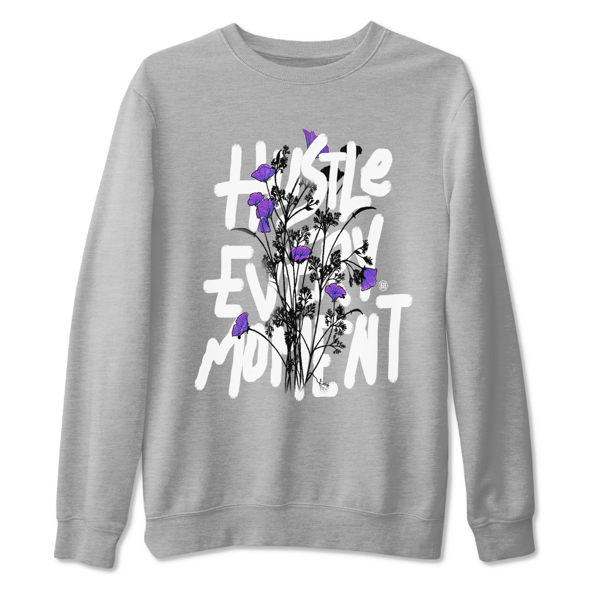 Hustle Every Moment sneaker match tees to Court Purple Dunks street fashion brand for shirts to match Jordans SNRT Sneaker Tees Dunk Low Court Purple unisex t-shirt Heather Grey 2 unisex shirt