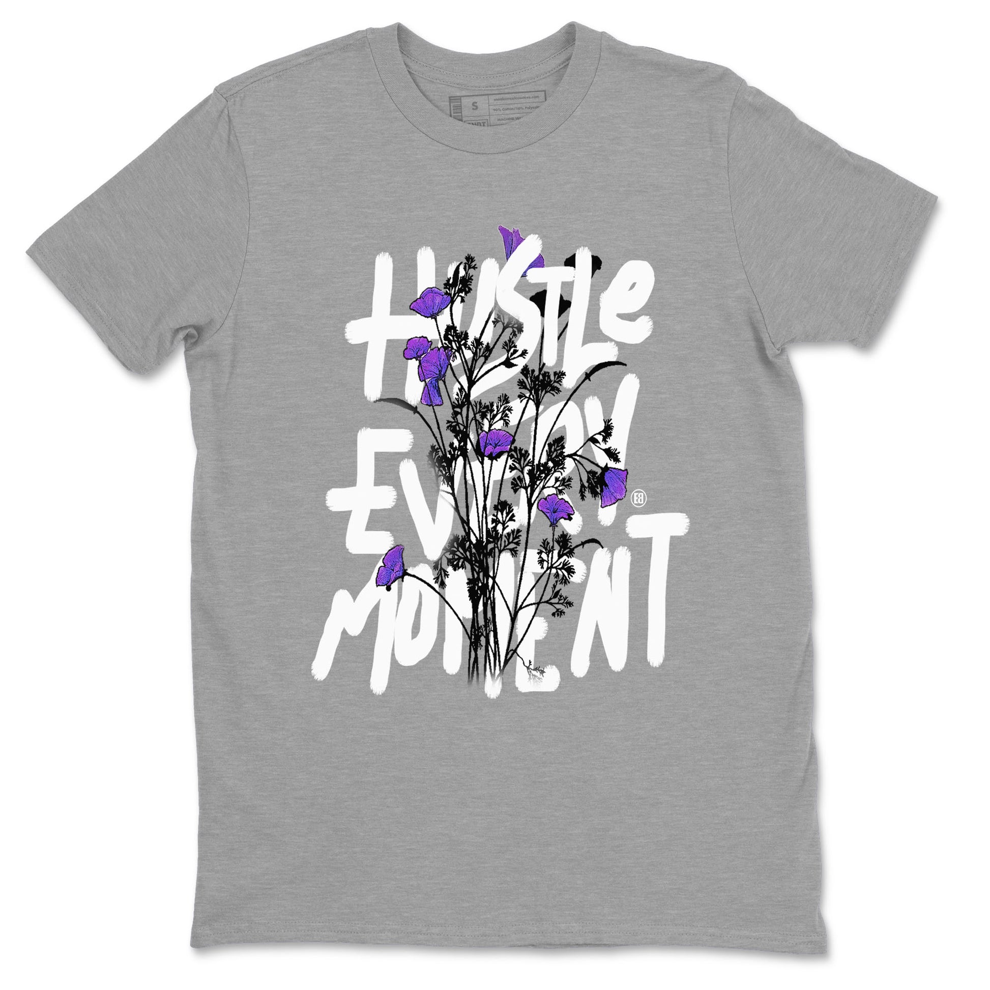 Hustle Every Moment sneaker match tees to Court Purple Dunks street fashion brand for shirts to match Jordans SNRT Sneaker Tees Dunk Low Court Purple unisex t-shirt Heather Grey 2 unisex shirt
