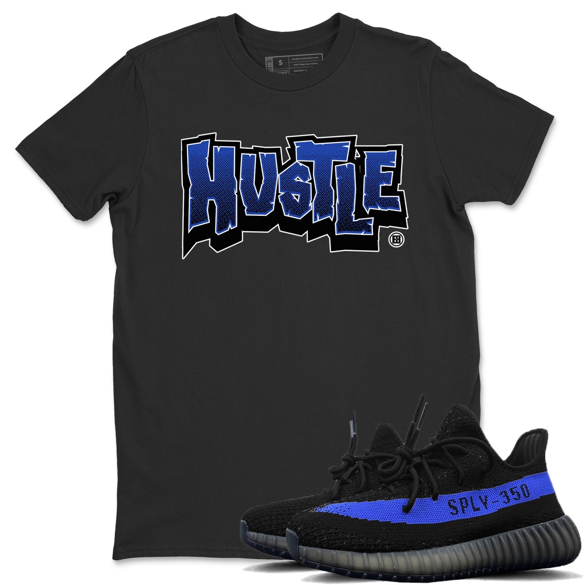 Yeezy 350 Dazzling Blue Sneaker Match Tees Hustle Graffiti Sneaker Tees Yeezy 350 Dazzling Blue Sneaker Release Tees Unisex Shirts