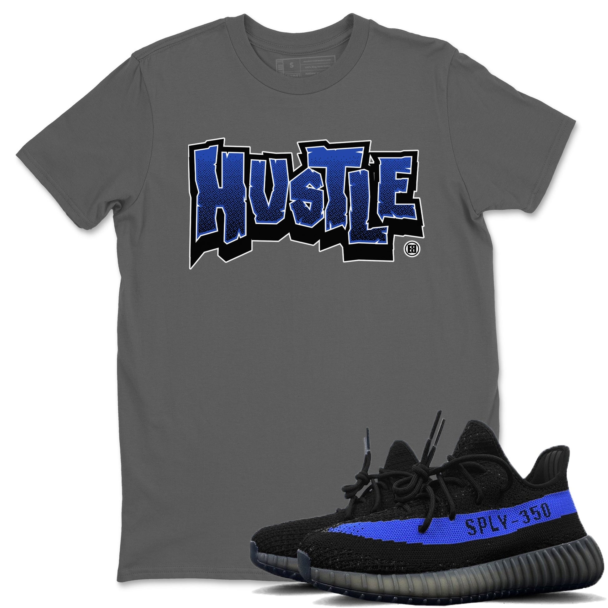 Yeezy 350 Dazzling Blue Sneaker Match Tees Hustle Graffiti Sneaker Tees Yeezy 350 Dazzling Blue Sneaker Release Tees Unisex Shirts