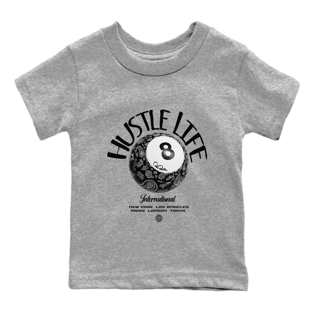 Dunk White Black shirt to match jordans Hustle Life sneaker tees Dunk White Black SNRT Sneaker Release Tees Baby Toddler Heather Grey 2 T-Shirt