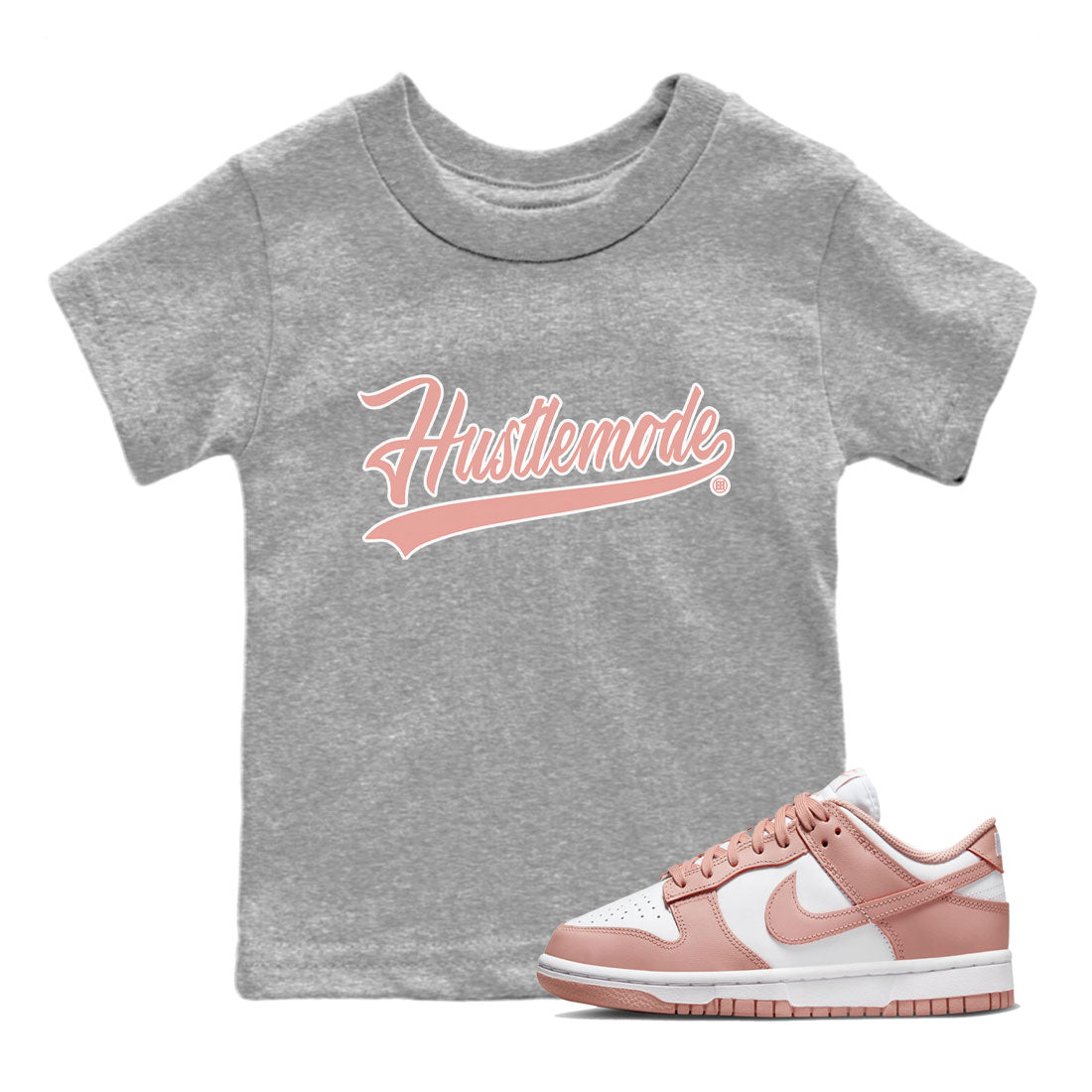 Dunk Low WMNS Rose Whisper shirt to match jordans Hustle Mode sneaker tees Dunk Rose Whisper SNRT Sneaker Release Tees Baby Toddler Kids Heather Grey 1 T-Shirt