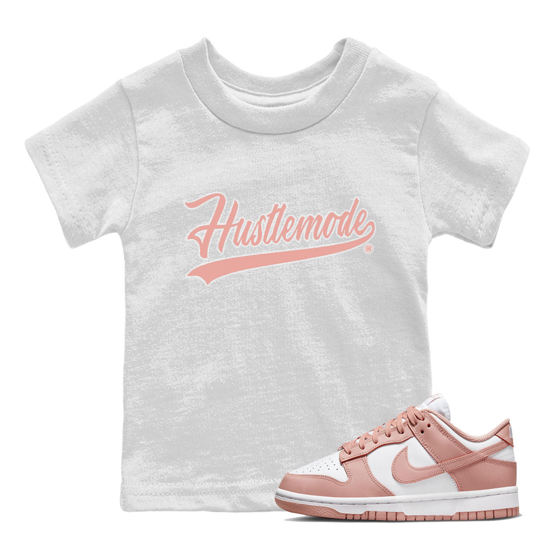 Dunk Low WMNS Rose Whisper shirt to match jordans Hustle Mode sneaker tees Dunk Rose Whisper SNRT Sneaker Release Tees Baby Toddler Kids White 1 T-Shirt