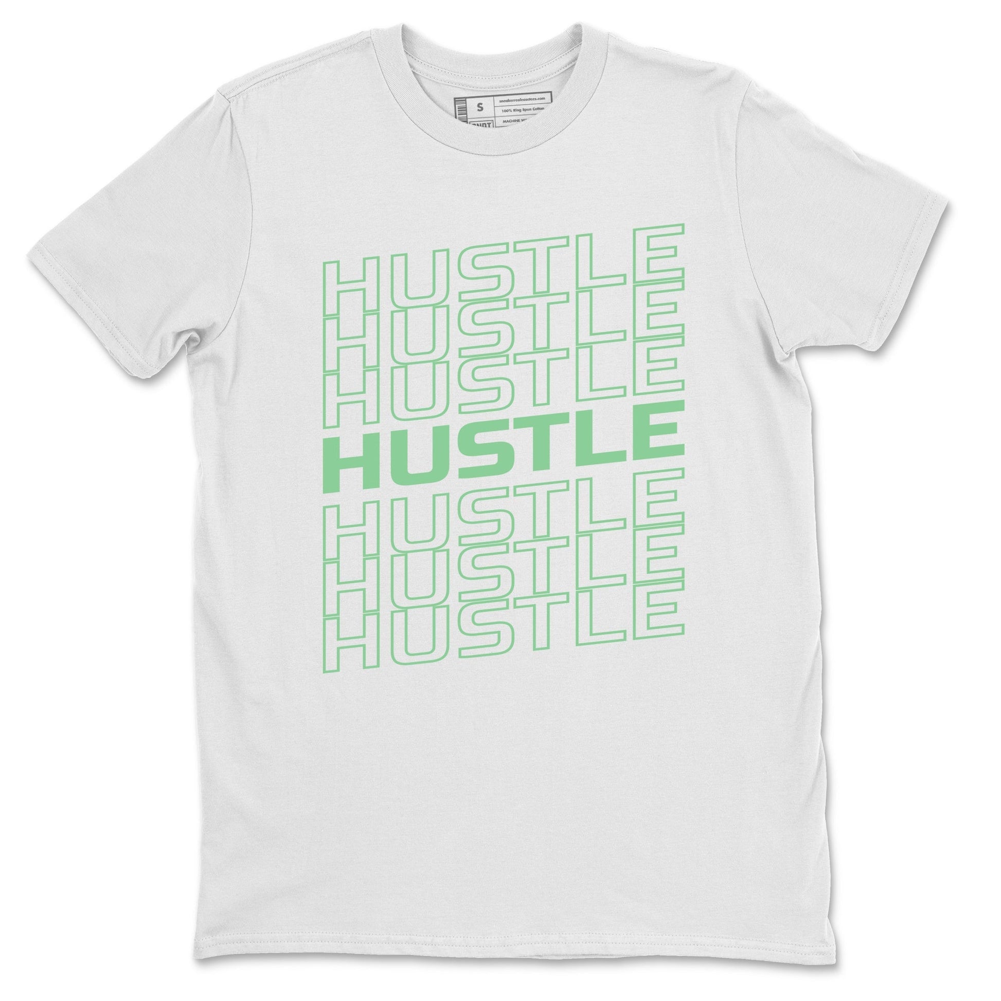 Jordan 6 Mint Foam Sneaker Match Tees Hustle Typo Sneaker Tees Jordan 6 Mint Foam Sneaker Release Tees Unisex Shirts