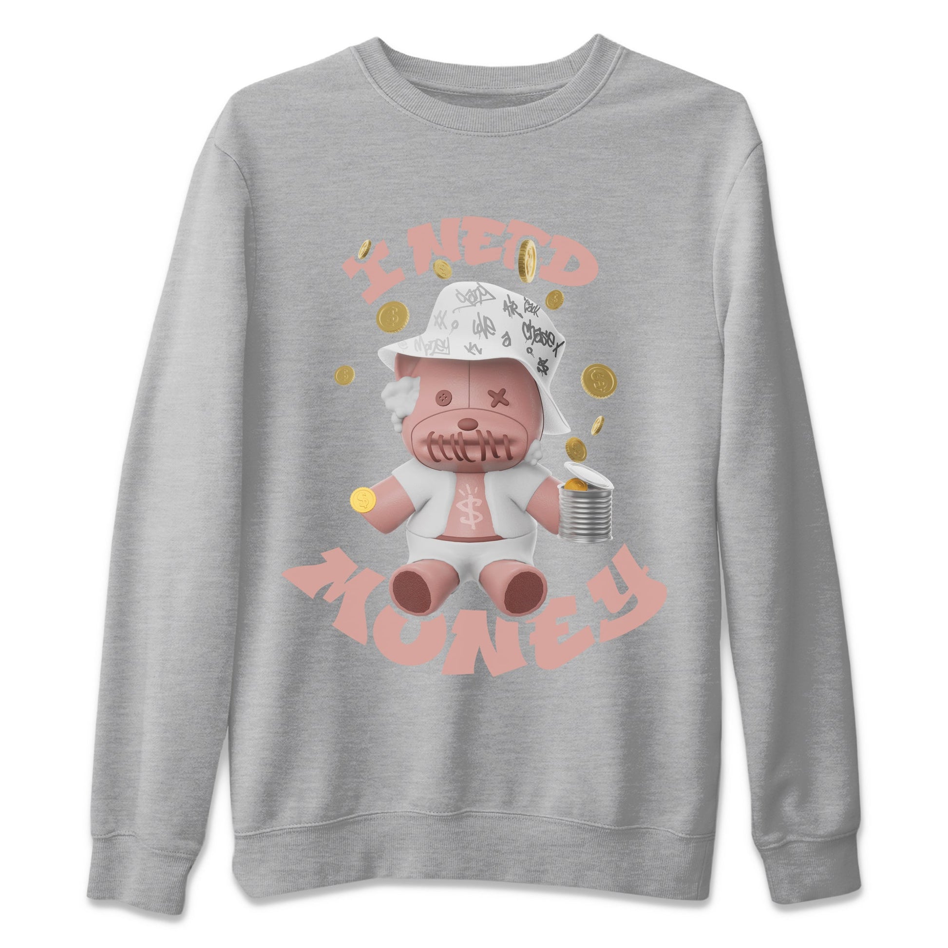 Dunk Rose Whisper shirt to match jordans I Need Money sneaker tees Nike Dunk LowRose Whisper SNRT Sneaker Release Tees Unisex Heather Grey 2 T-Shirt