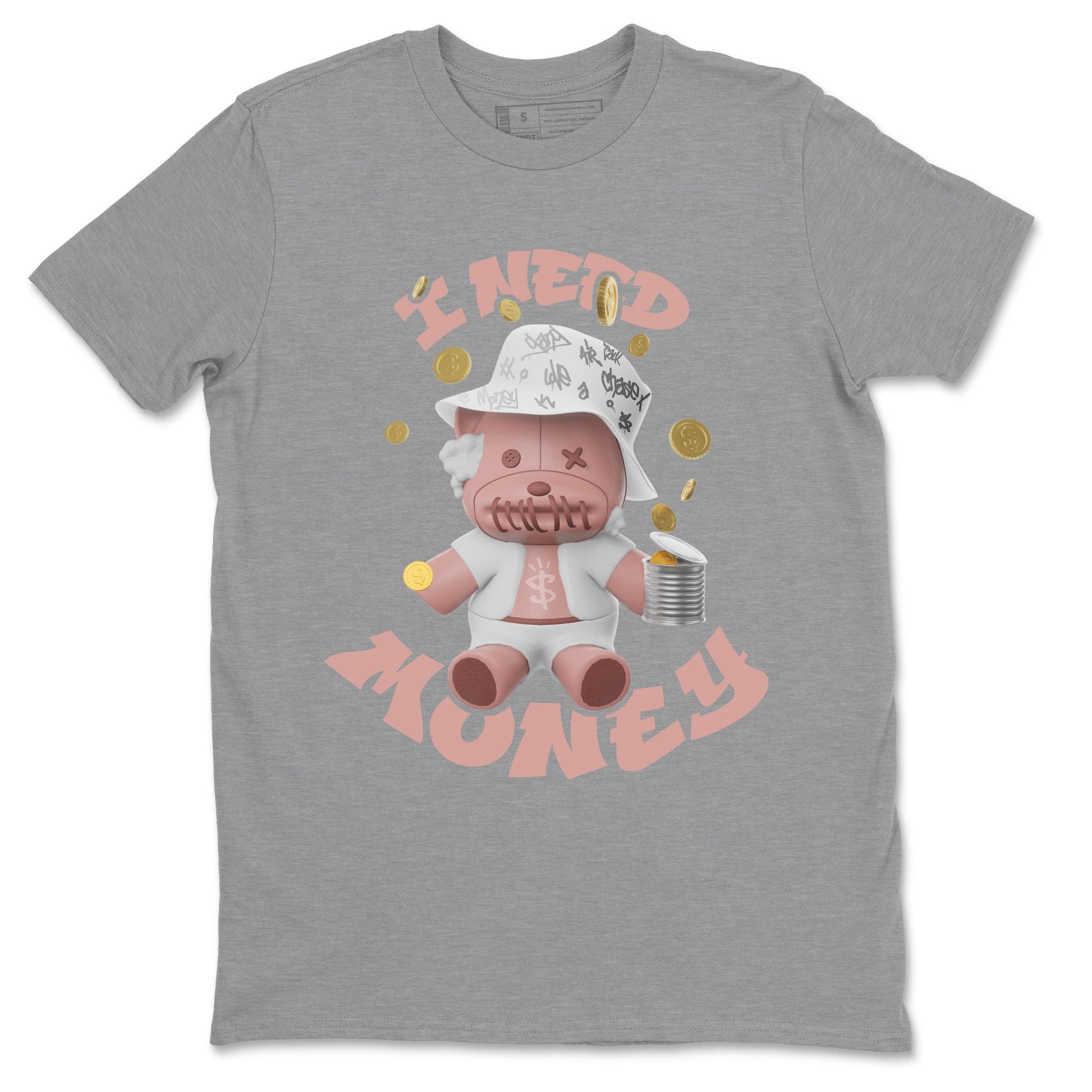 Dunk Rose Whisper shirt to match jordans I Need Money sneaker tees Nike Dunk LowRose Whisper SNRT Sneaker Release Tees Unisex Heather Grey 2 T-Shirt