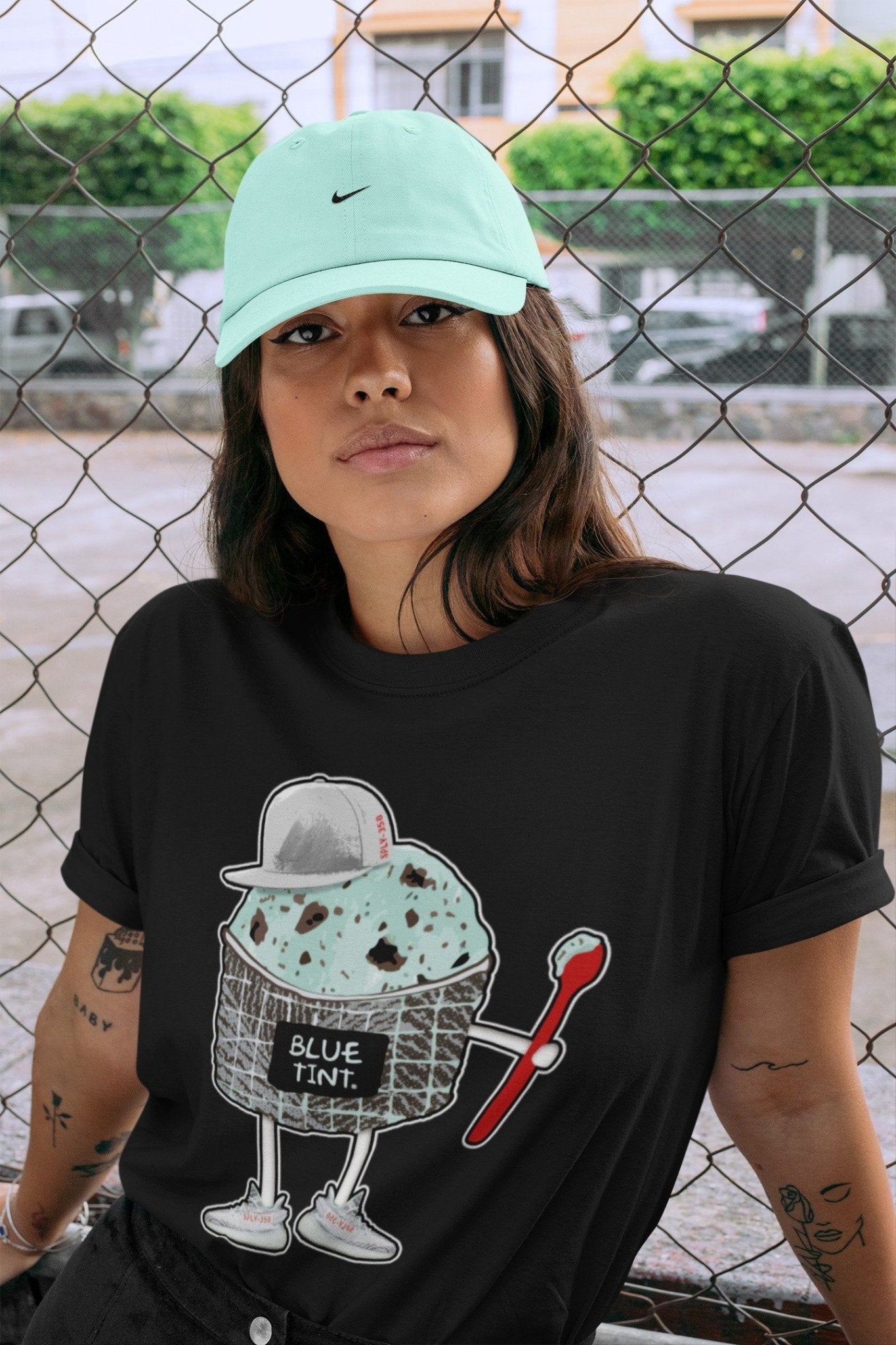 Yeezy 350 Blue Tint Sneaker Match Tees Ice Cream Swag Sneaker Tees Yeezy 350 Blue Tint Sneaker Release Tees Unisex Shirts