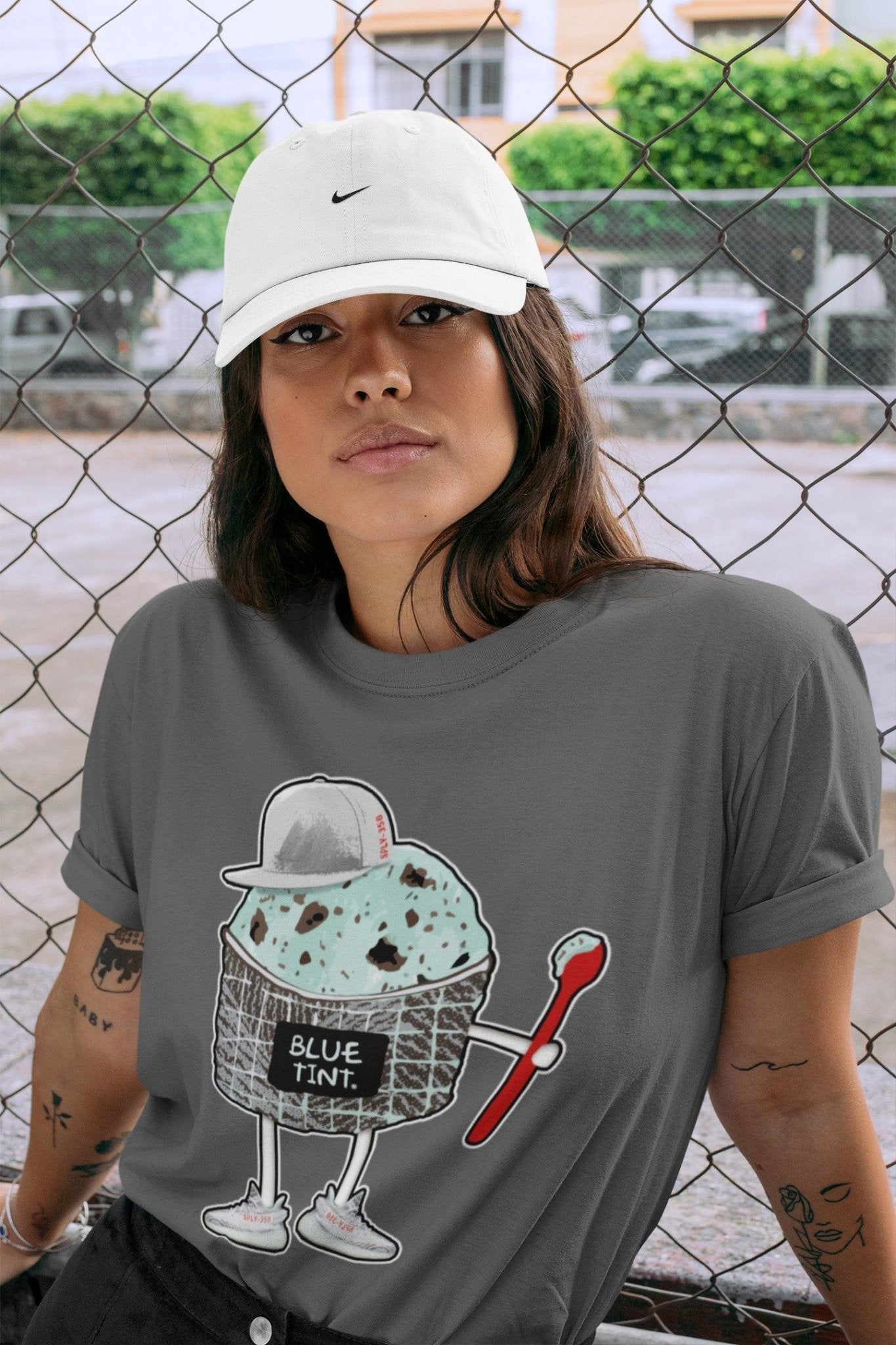 Yeezy 350 Blue Tint Sneaker Match Tees Ice Cream Swag Sneaker Tees Yeezy 350 Blue Tint Sneaker Release Tees Unisex Shirts