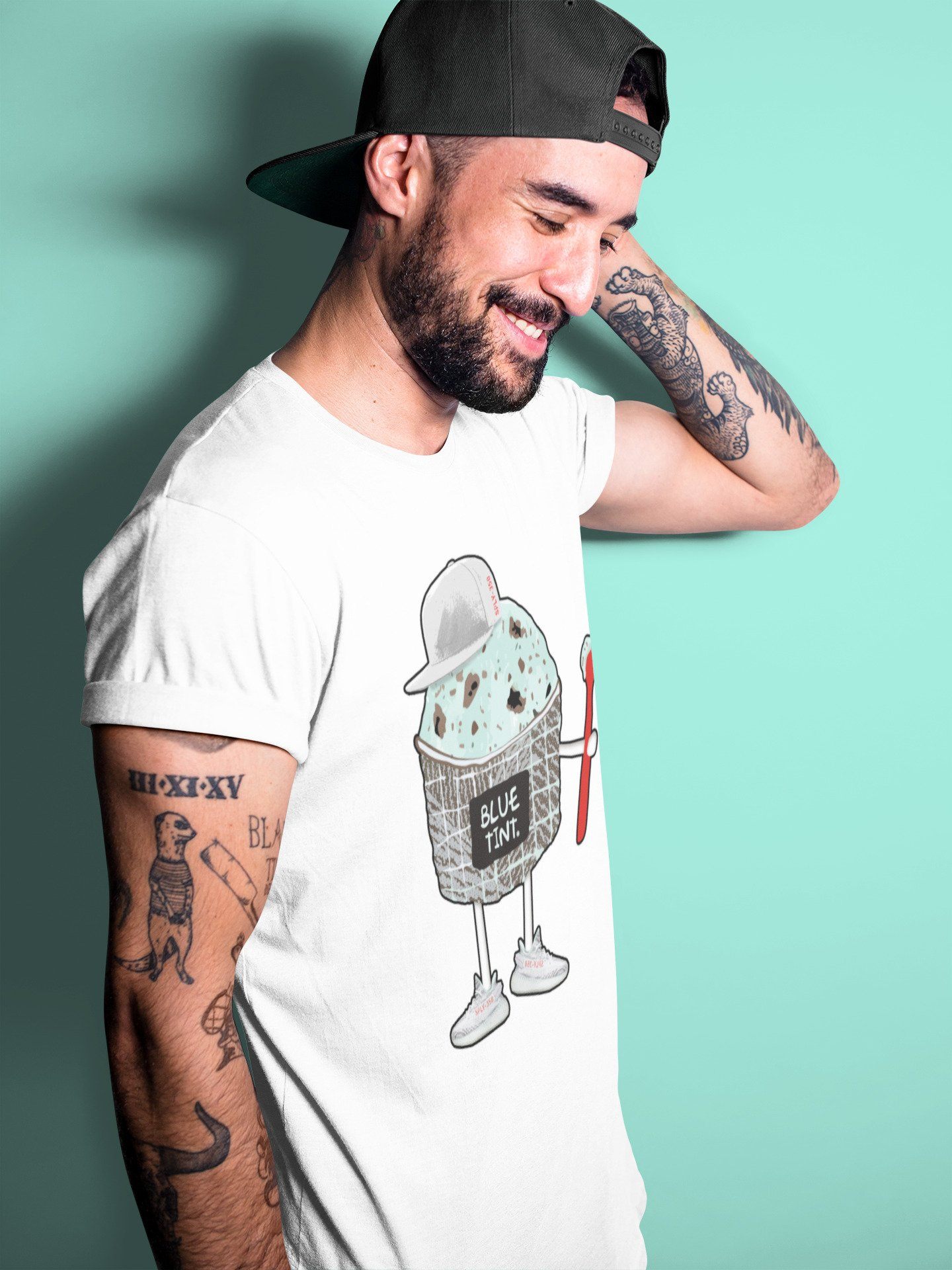 Yeezy 350 Blue Tint Sneaker Match Tees Ice Cream Swag Sneaker Tees Yeezy 350 Blue Tint Sneaker Release Tees Unisex Shirts