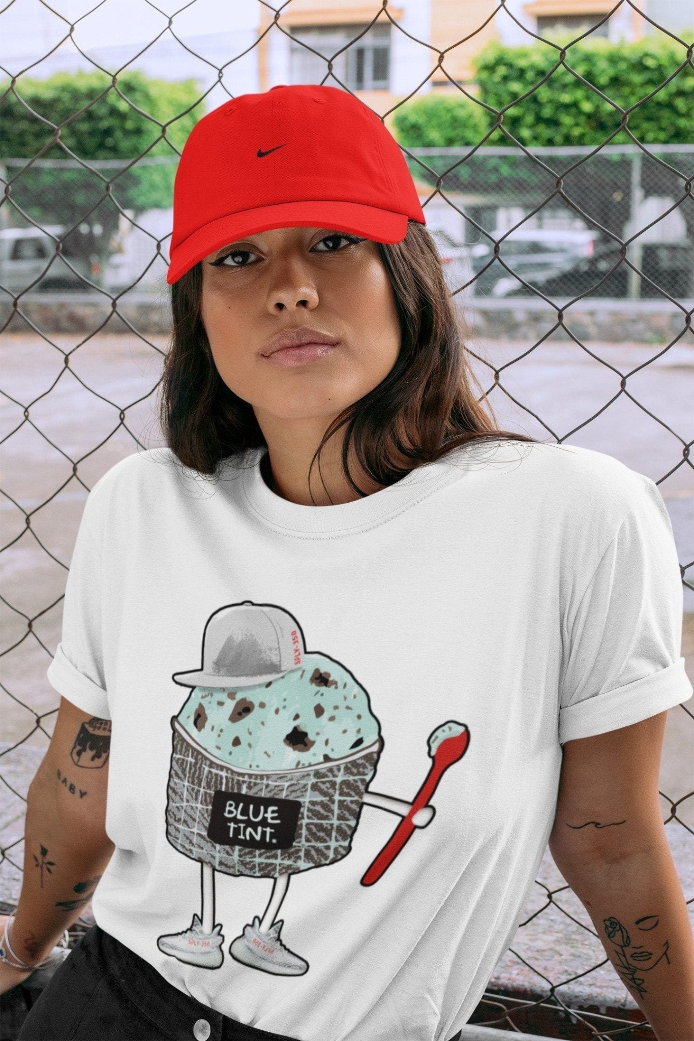 Yeezy 350 Blue Tint Sneaker Match Tees Ice Cream Swag Sneaker Tees Yeezy 350 Blue Tint Sneaker Release Tees Unisex Shirts
