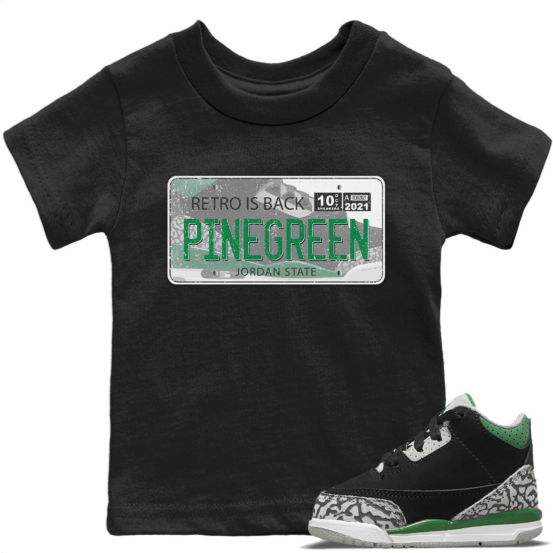 Jordan 3 Pine Green Sneaker Match Tees Jordan Plate Sneaker Tees Jordan 3 Pine Green Sneaker Release Tees Kids Shirts