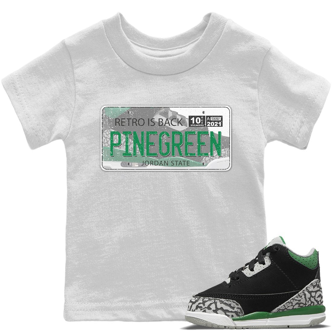 Jordan 3 Pine Green Sneaker Match Tees Jordan Plate Sneaker Tees Jordan 3 Pine Green Sneaker Release Tees Kids Shirts
