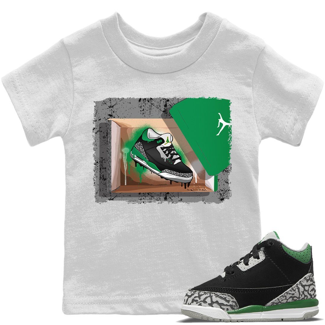 Jordan 3 Pine Green Sneaker Match Tees New Kicks Sneaker Tees Jordan 3 Pine Green Sneaker Release Tees Kids Shirts