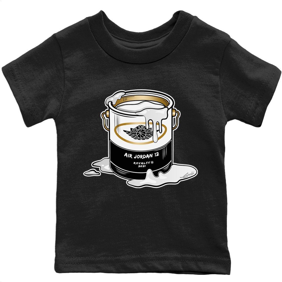 Jordan 12 Royalty Sneaker Match Tees Bucket Sneaker Tees Jordan 12 Royalty Sneaker Release Tees Kids Shirts
