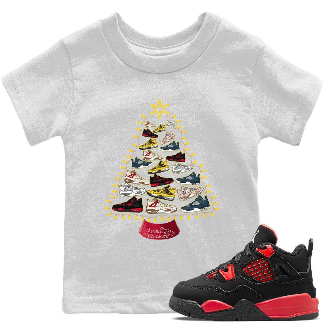 Jordan 4 Red Thunder Sneaker Match Tees Sneaker Christmas Tree Sneaker Tees Jordan 4 Red Thunder Sneaker Release Tees Kids Shirts