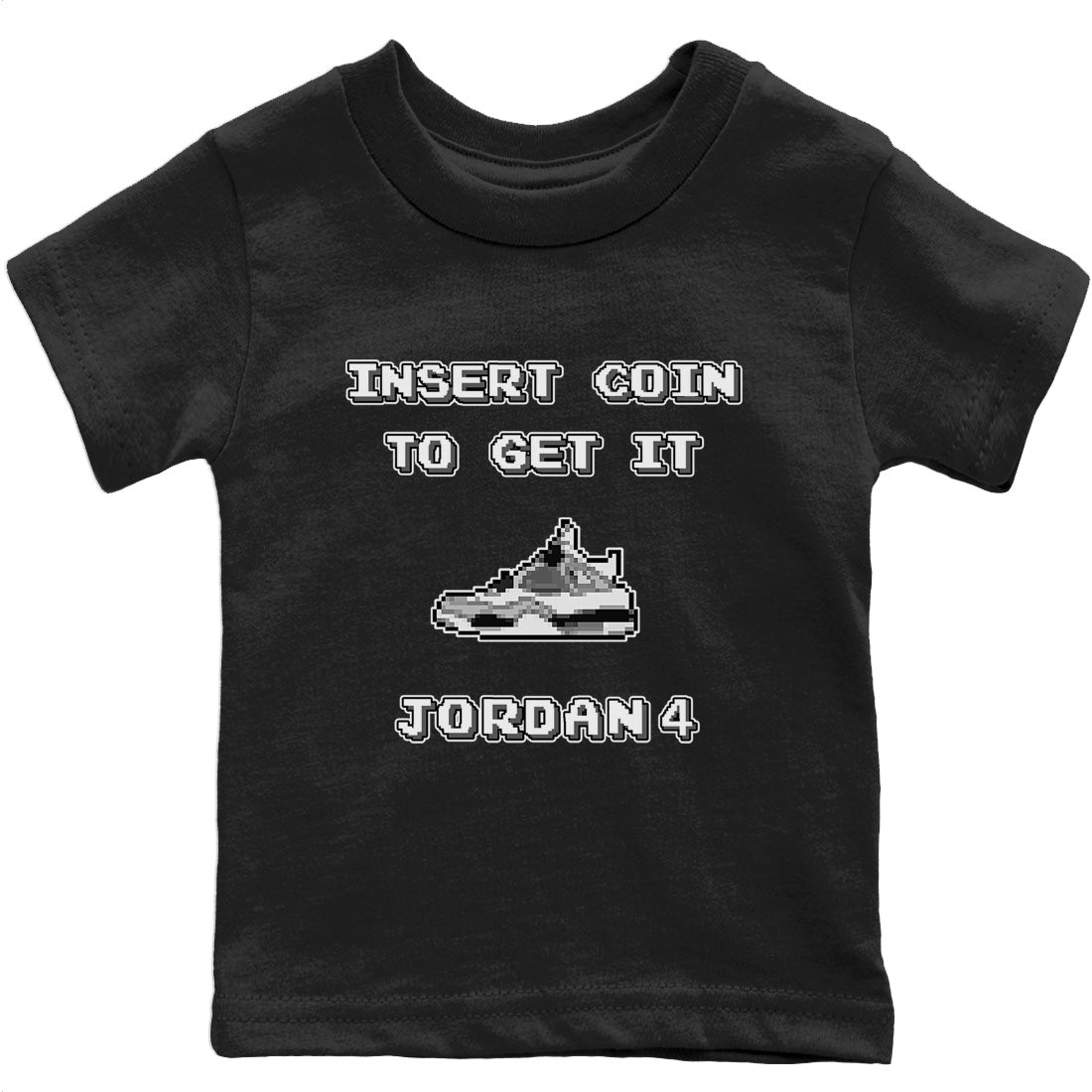 Jordan 4 Military Black Sneaker Match Tees Insert Coin Sneaker Tees Jordan 4 Military Black Sneaker Release Tees Kids Shirts