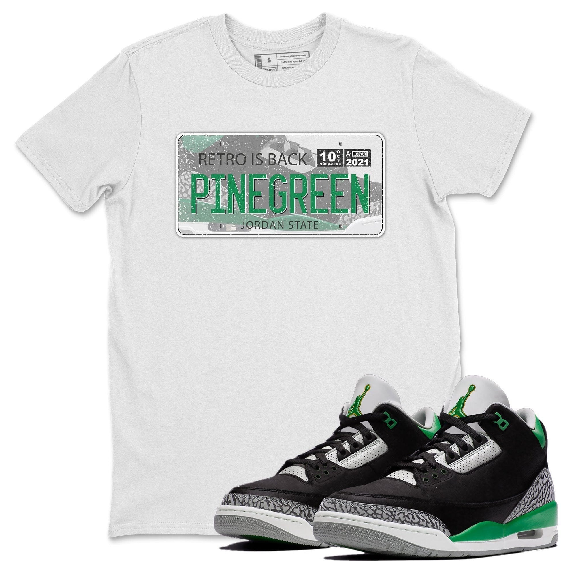 Jordan 3 Pine Green Sneaker Match Tees Jordan Plate Sneaker Tees Jordan 3 Pine Green Sneaker Release Tees Unisex Shirts