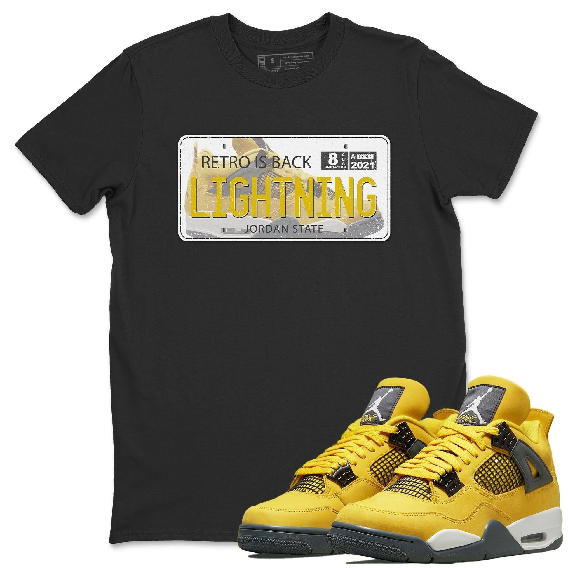 Jordan 4 Lightning Sneaker Match Tees Jordan Plate Sneaker Tees Jordan 4 Lightning Sneaker Release Tees Unisex Shirts