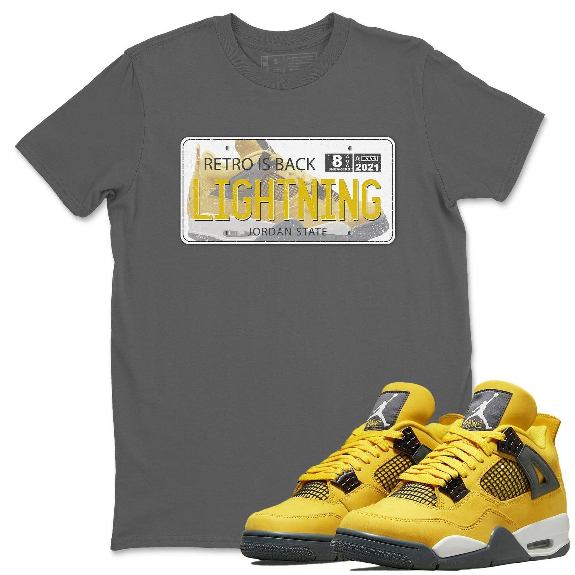 Jordan 4 Lightning Sneaker Match Tees Jordan Plate Sneaker Tees Jordan 4 Lightning Sneaker Release Tees Unisex Shirts