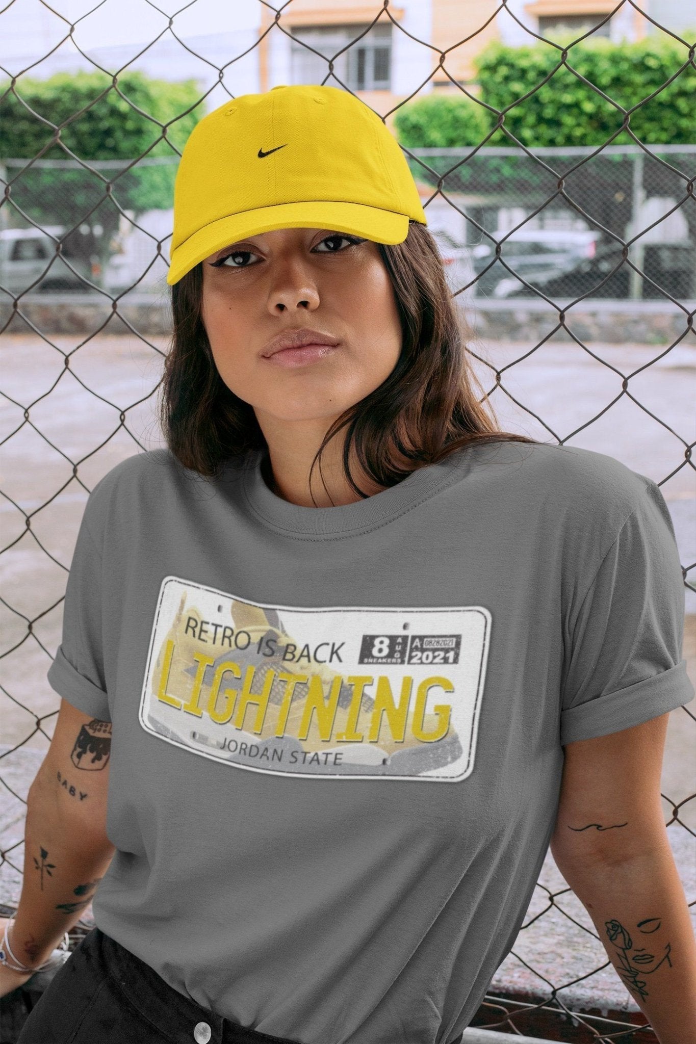 Jordan 4 Lightning Sneaker Match Tees Jordan Plate Sneaker Tees Jordan 4 Lightning Sneaker Release Tees Unisex Shirts