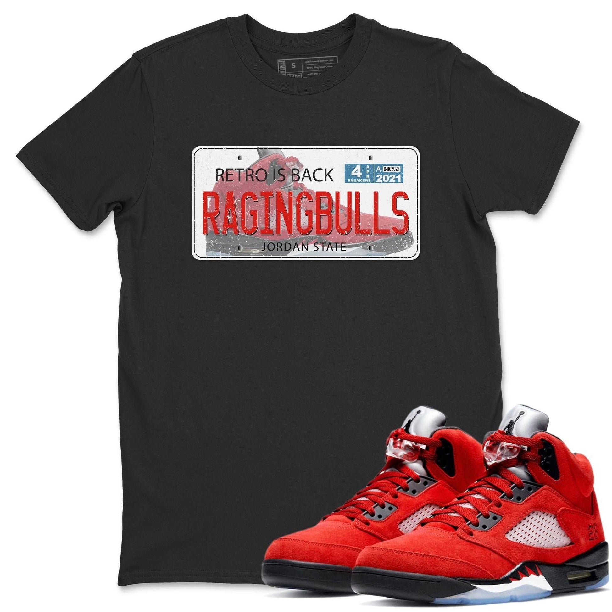 Jordan 5 Raging Bull Sneaker Match Tees Jordan Plate Sneaker Tees Jordan 5 Raging Bull Sneaker Release Tees Unisex Shirts