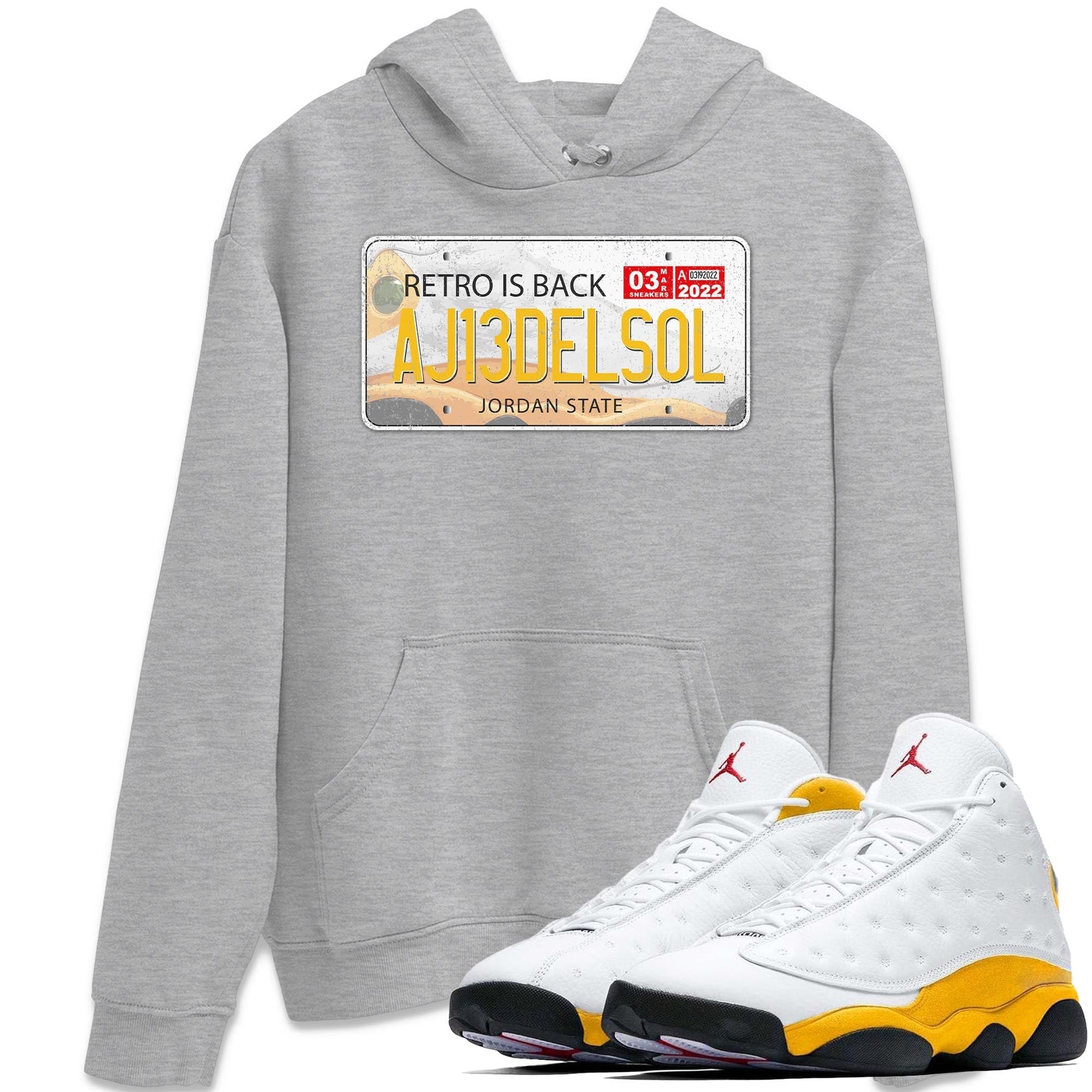 Jordan 13 Del Sol Sneaker Match Tees Jordan Plate Sneaker Tees Jordan 13 Del Sol Sneaker Release Tees Unisex Shirts