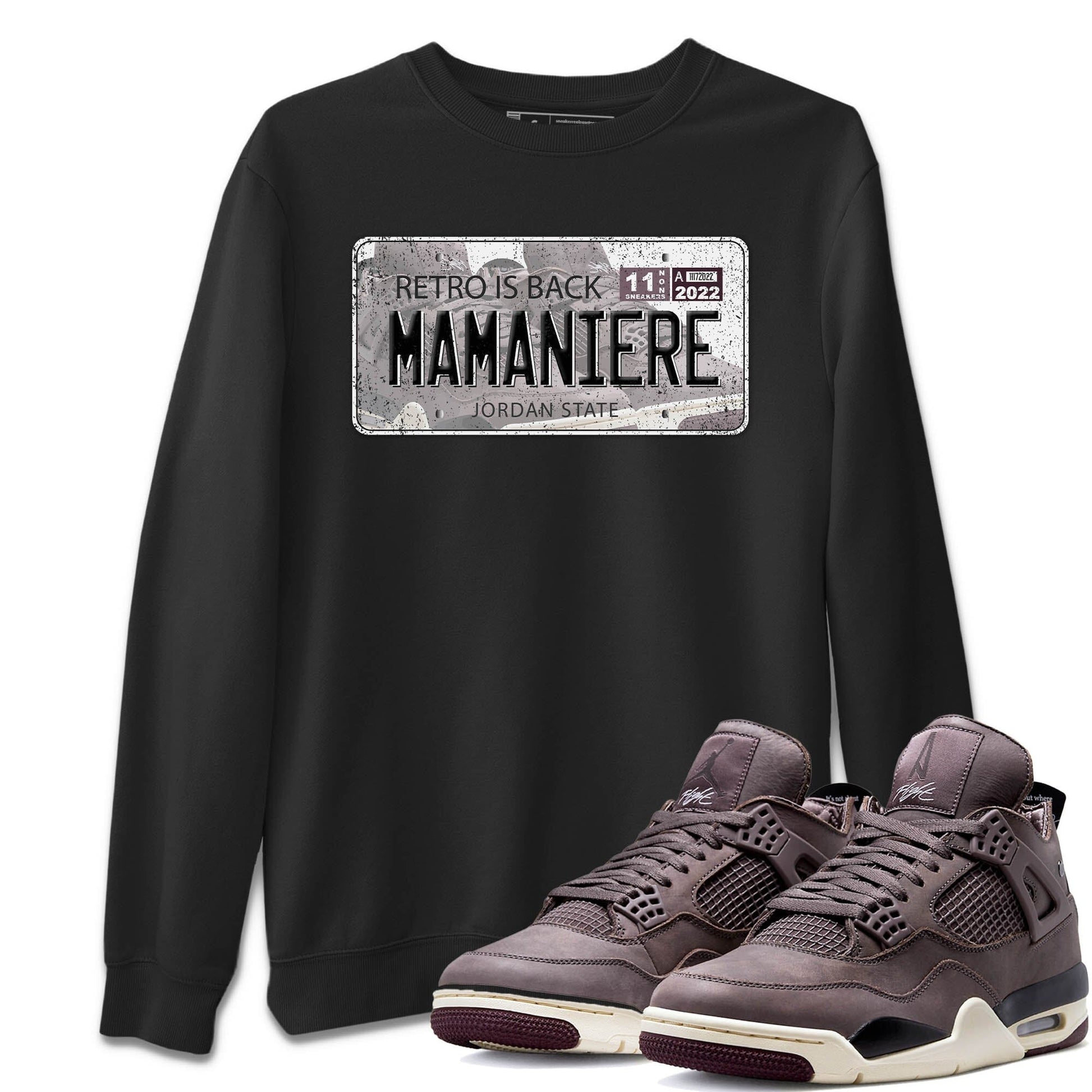 Jordan 4 A Ma Maniere Sneaker Match Tees Jordan Plate Sneaker Tees Jordan 4 A Ma Maniere Sneaker Release Tees Unisex Shirts