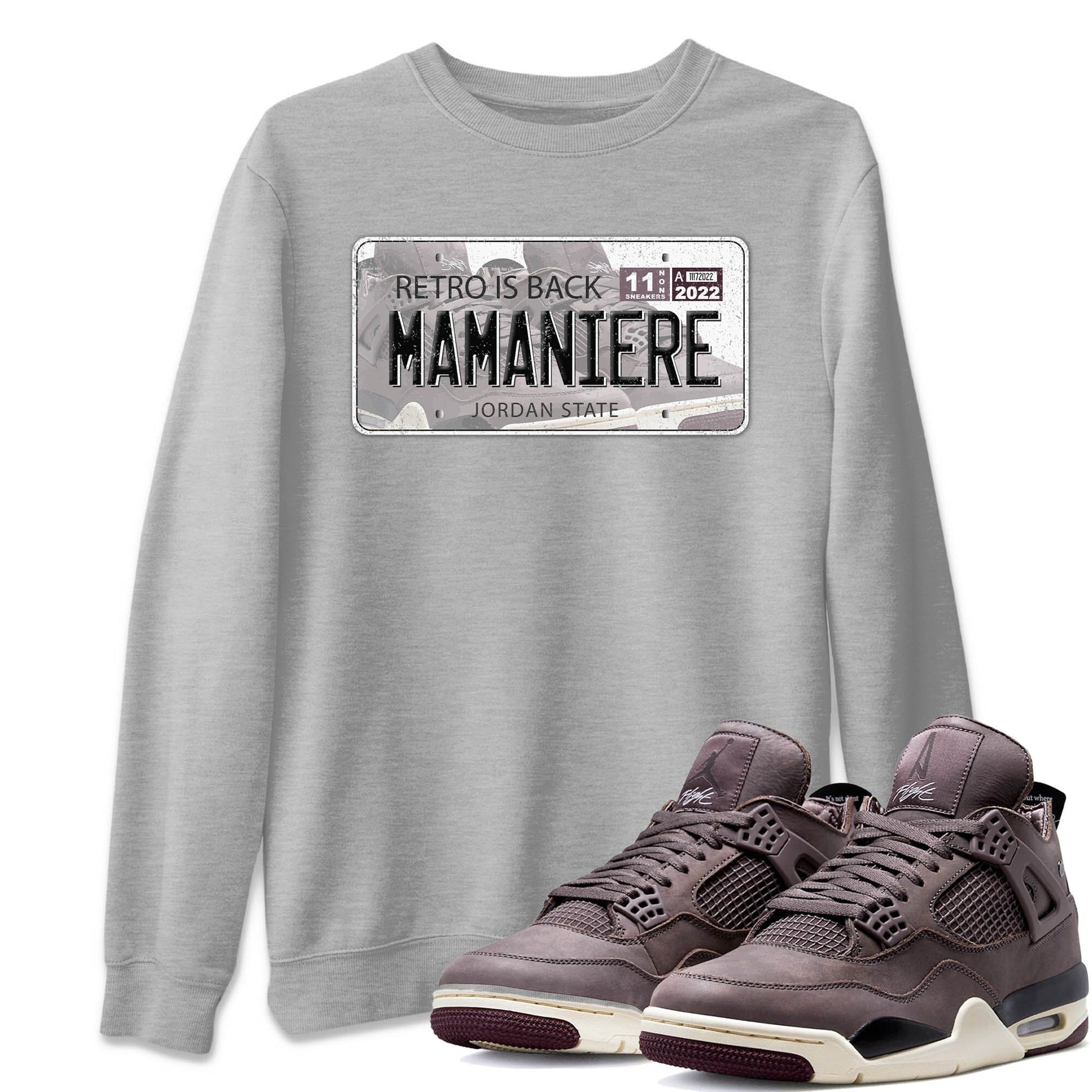 Jordan 4 A Ma Maniere Sneaker Match Tees Jordan Plate Sneaker Tees Jordan 4 A Ma Maniere Sneaker Release Tees Unisex Shirts