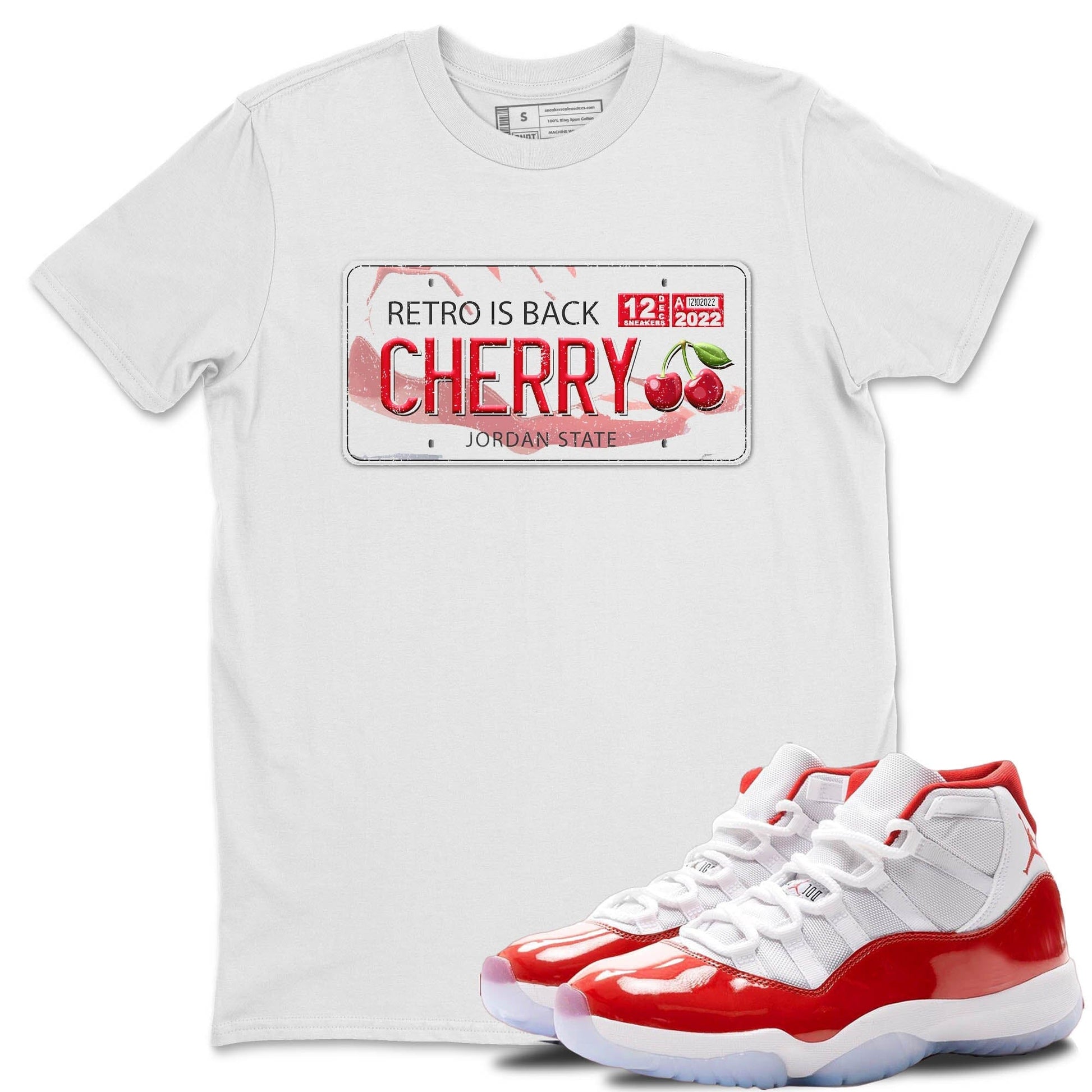 Jordan 11 Cherry Sneaker Match Tees Jordan Plate Sneaker Tees Jordan 11 Cherry Sneaker Release Tees Unisex Shirts