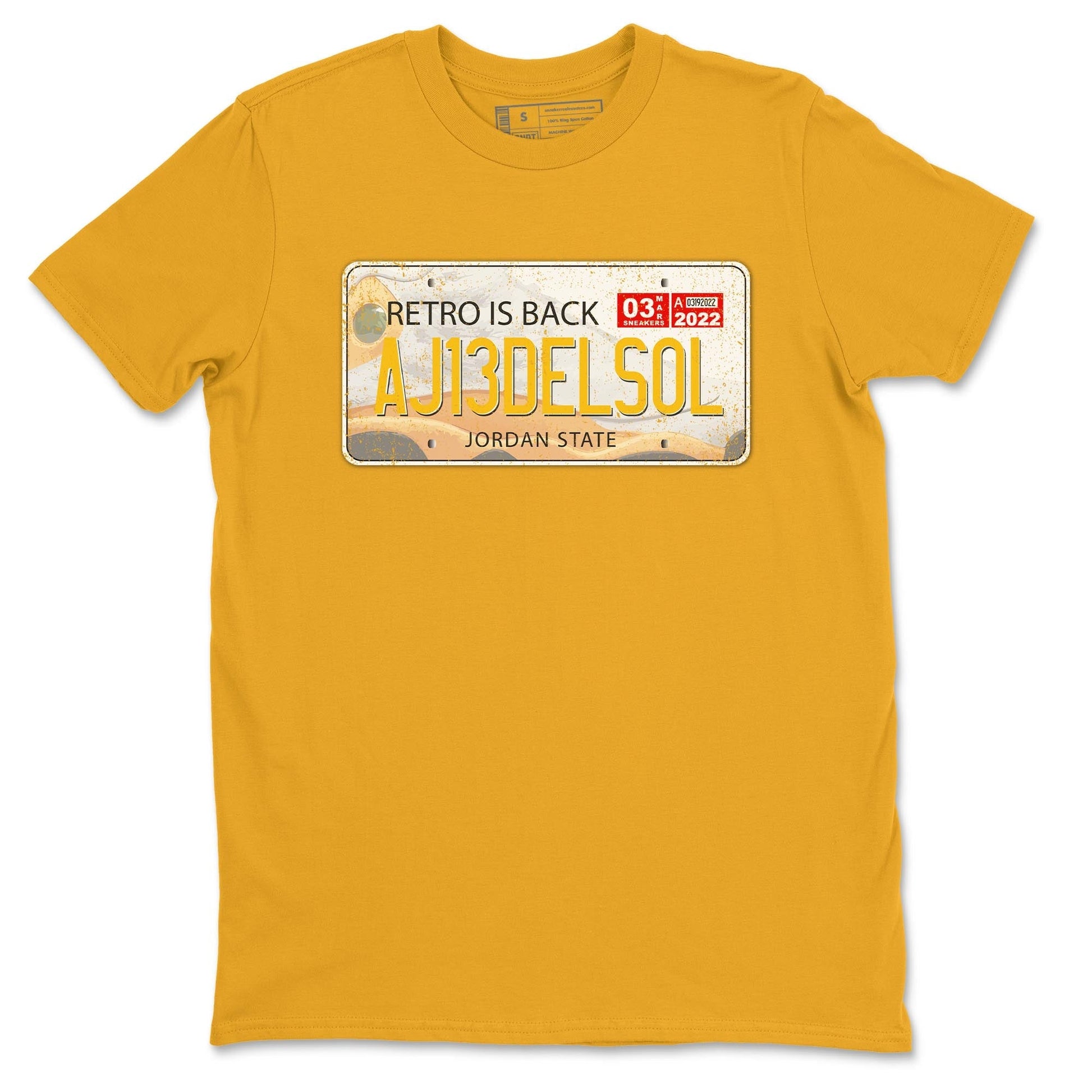 Jordan 13 Del Sol Sneaker Match Tees Jordan Plate Sneaker Tees Jordan 13 Del Sol Sneaker Release Tees Unisex Shirts