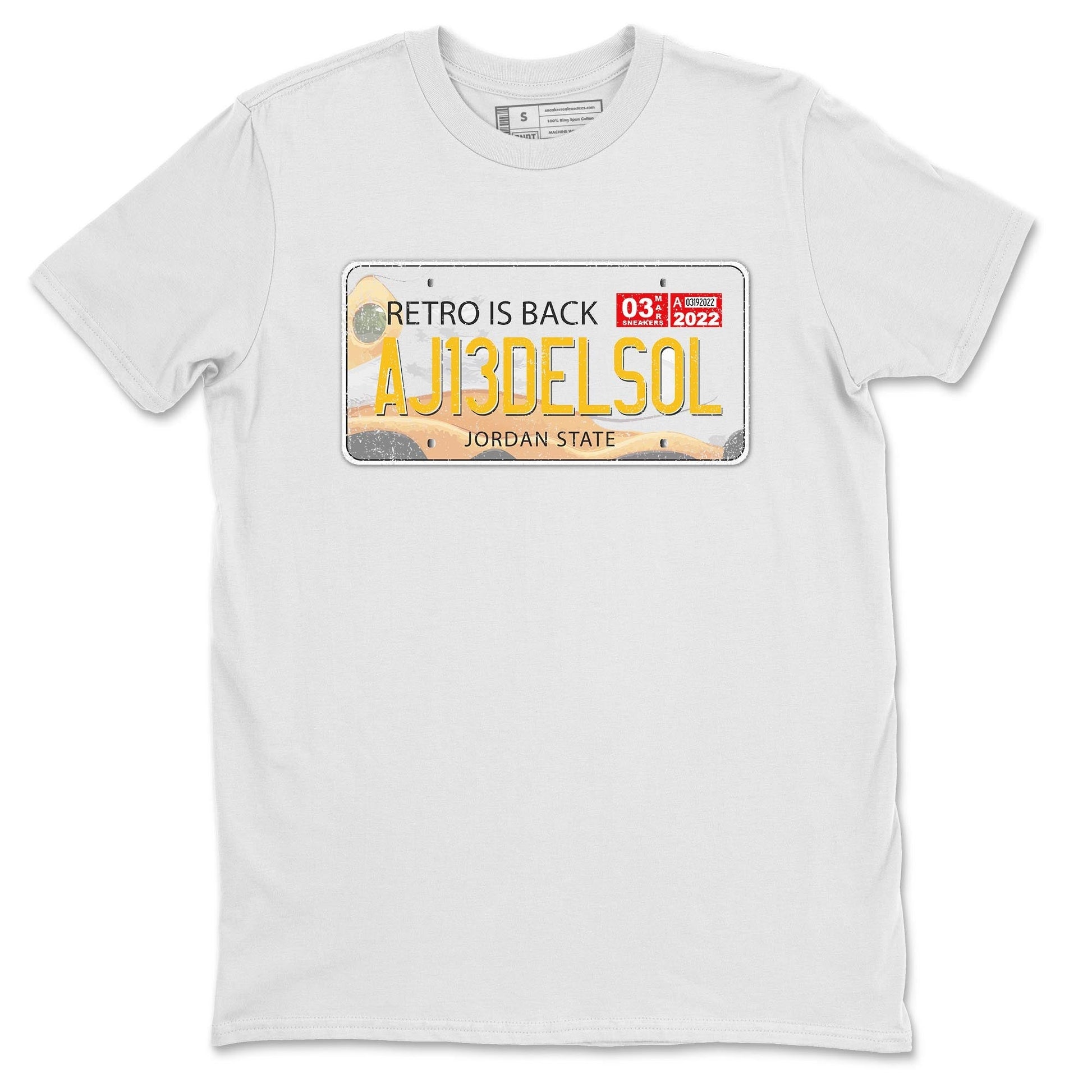 Jordan 13 Del Sol Sneaker Match Tees Jordan Plate Sneaker Tees Jordan 13 Del Sol Sneaker Release Tees Unisex Shirts
