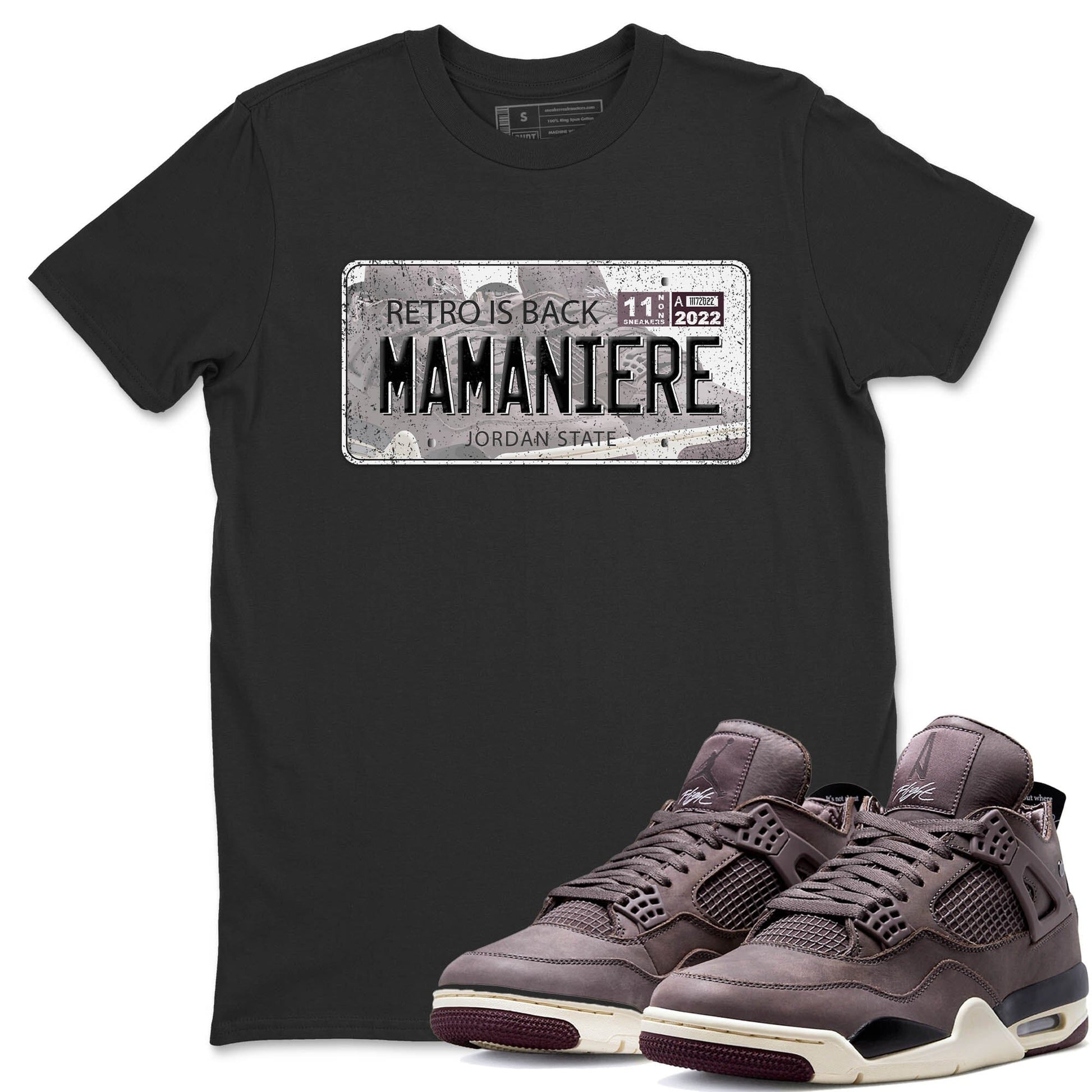 Jordan 4 A Ma Maniere Sneaker Match Tees Jordan Plate Sneaker Tees Jordan 4 A Ma Maniere Sneaker Release Tees Unisex Shirts