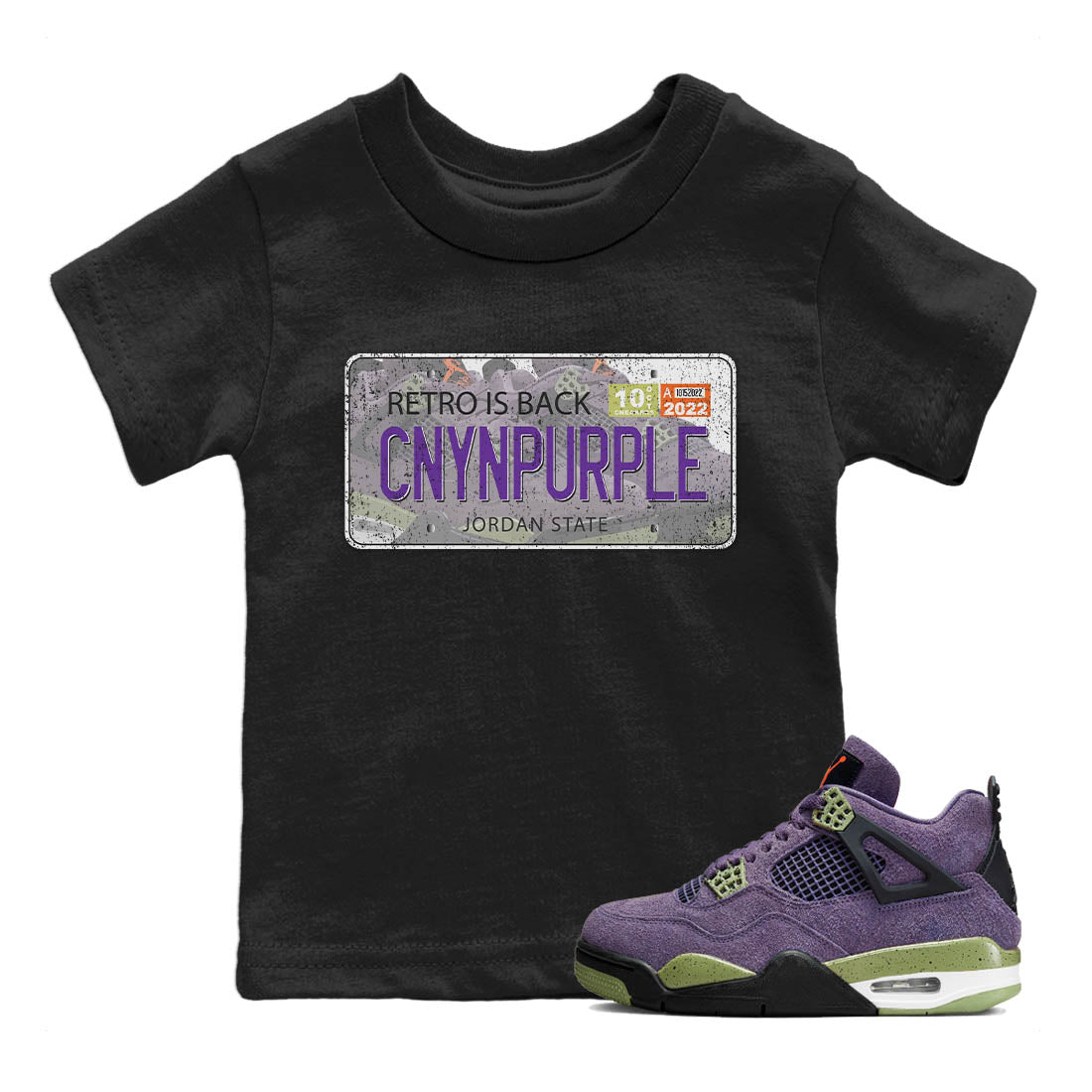 Jordan 4 Canyon Purple Sneaker Match Tees Jordan Plate Sneaker Tees Jordan 4 Canyon Purple Sneaker Release Tees Kids Shirts