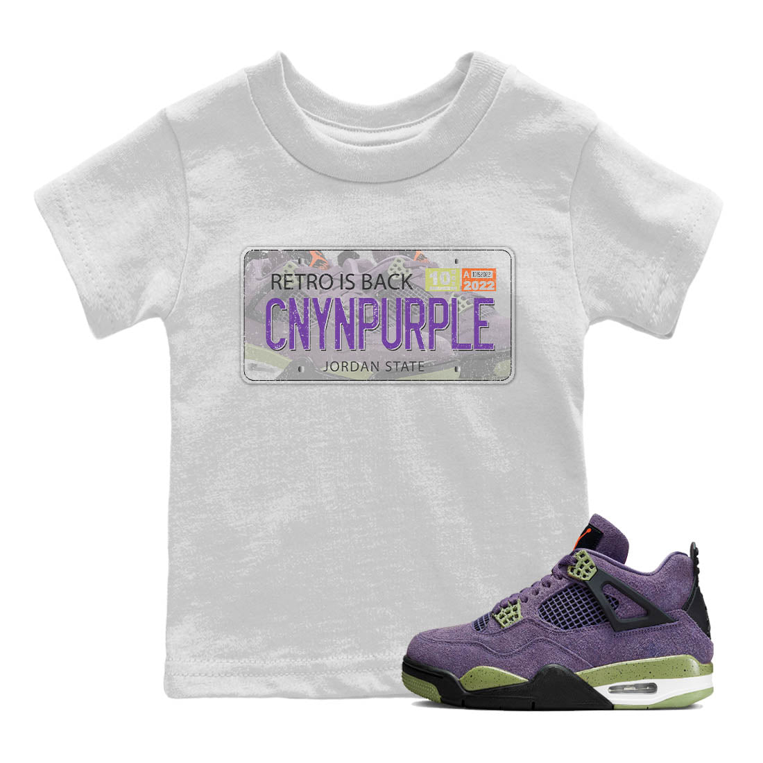 Jordan 4 Canyon Purple Sneaker Match Tees Jordan Plate Sneaker Tees Jordan 4 Canyon Purple Sneaker Release Tees Kids Shirts