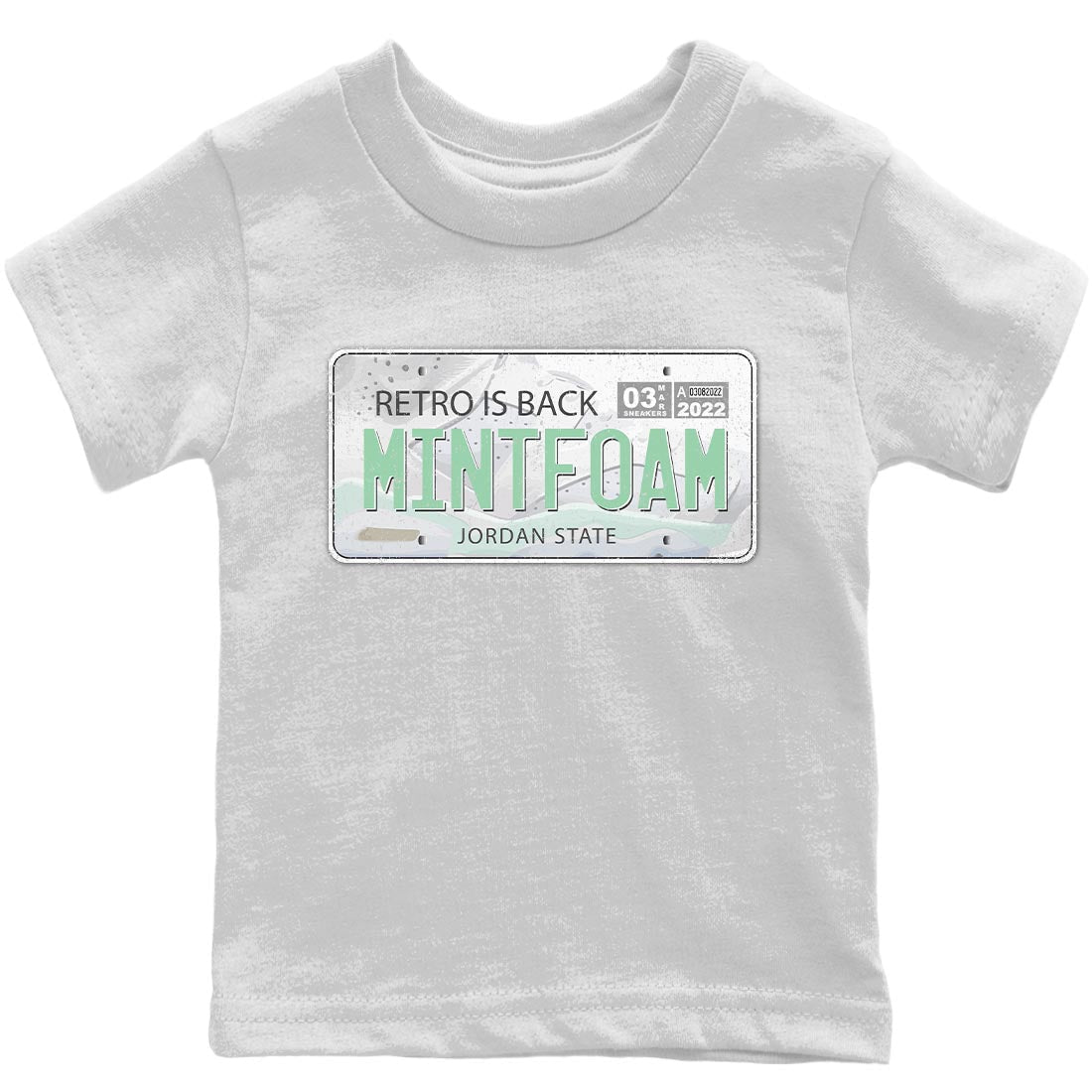 Jordan 6 Mint Foam Sneaker Match Tees Jordan Plate Sneaker Tees Jordan 6 Mint Foam Sneaker Release Tees Kids Shirts