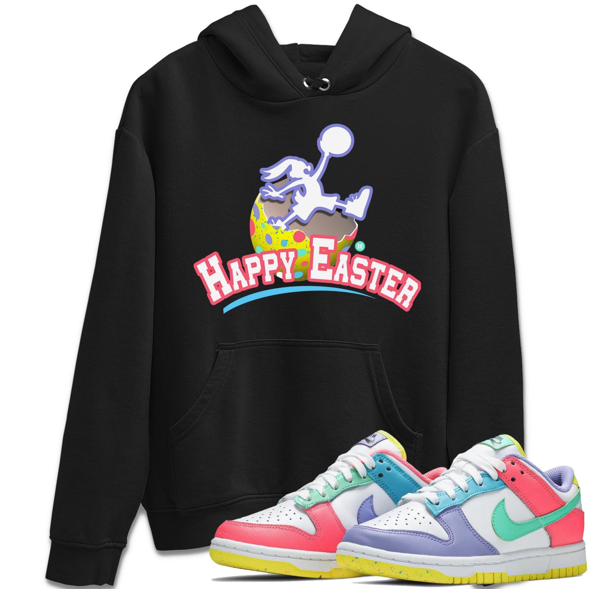 Dunk Easter Candy Sneaker Match Tees Jumpman Bunny Sneaker Tees Holiday Easter T-Shirt Sneaker Release Tees Unisex Shirts Black 1