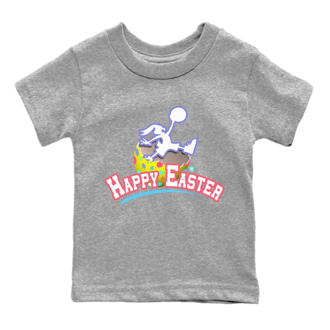 Dunk Easter Candy Sneaker Match Tees Jumpman Bunny Sneaker Tees Holiday Easter T-Shirt Sneaker Release Tees Kids Shirts Heather Grey 2