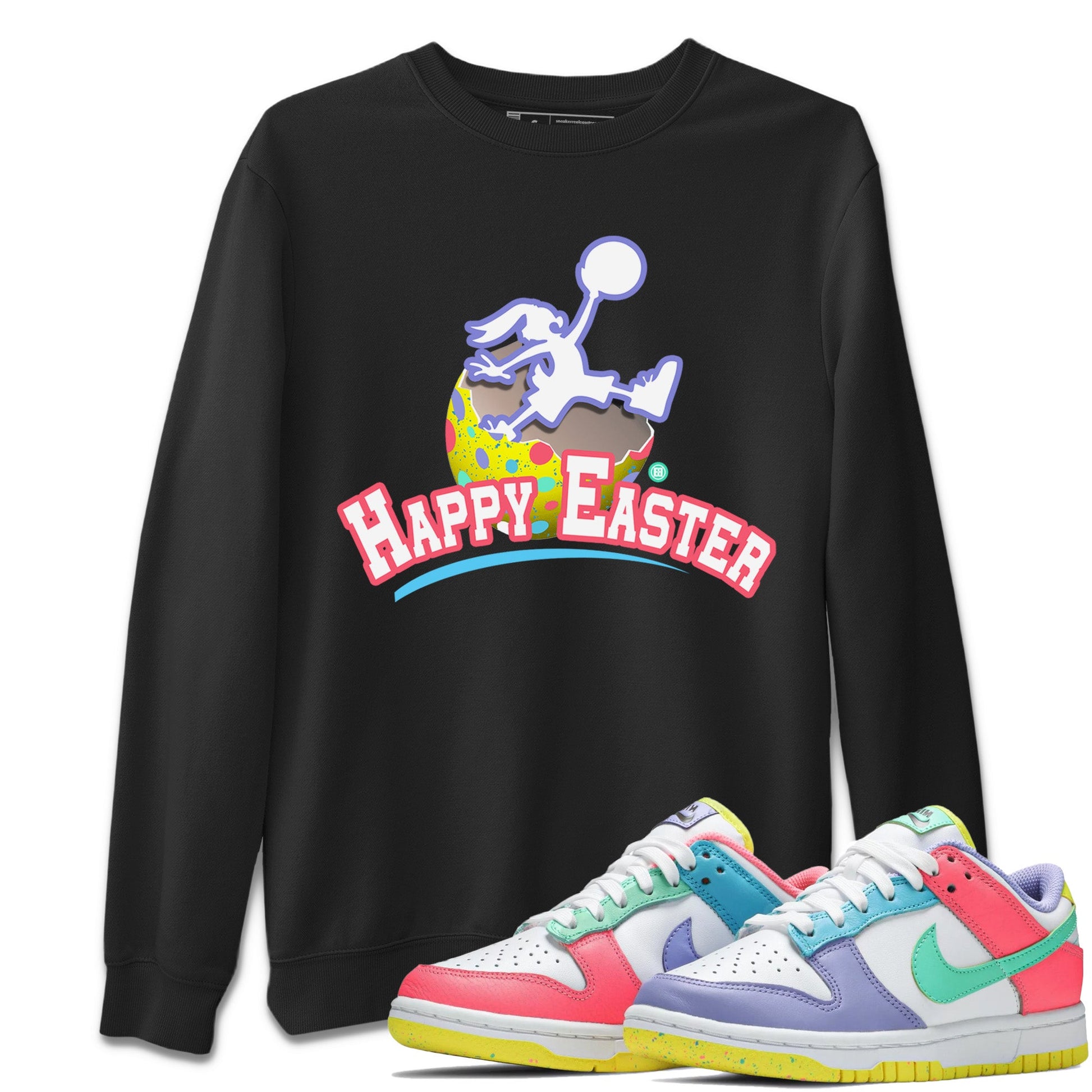 Dunk Easter Candy Jumpman Bunny Crew Neck Sneaker Tees Holiday Easter T-Shirt Sneaker T-Shirts Size Chart