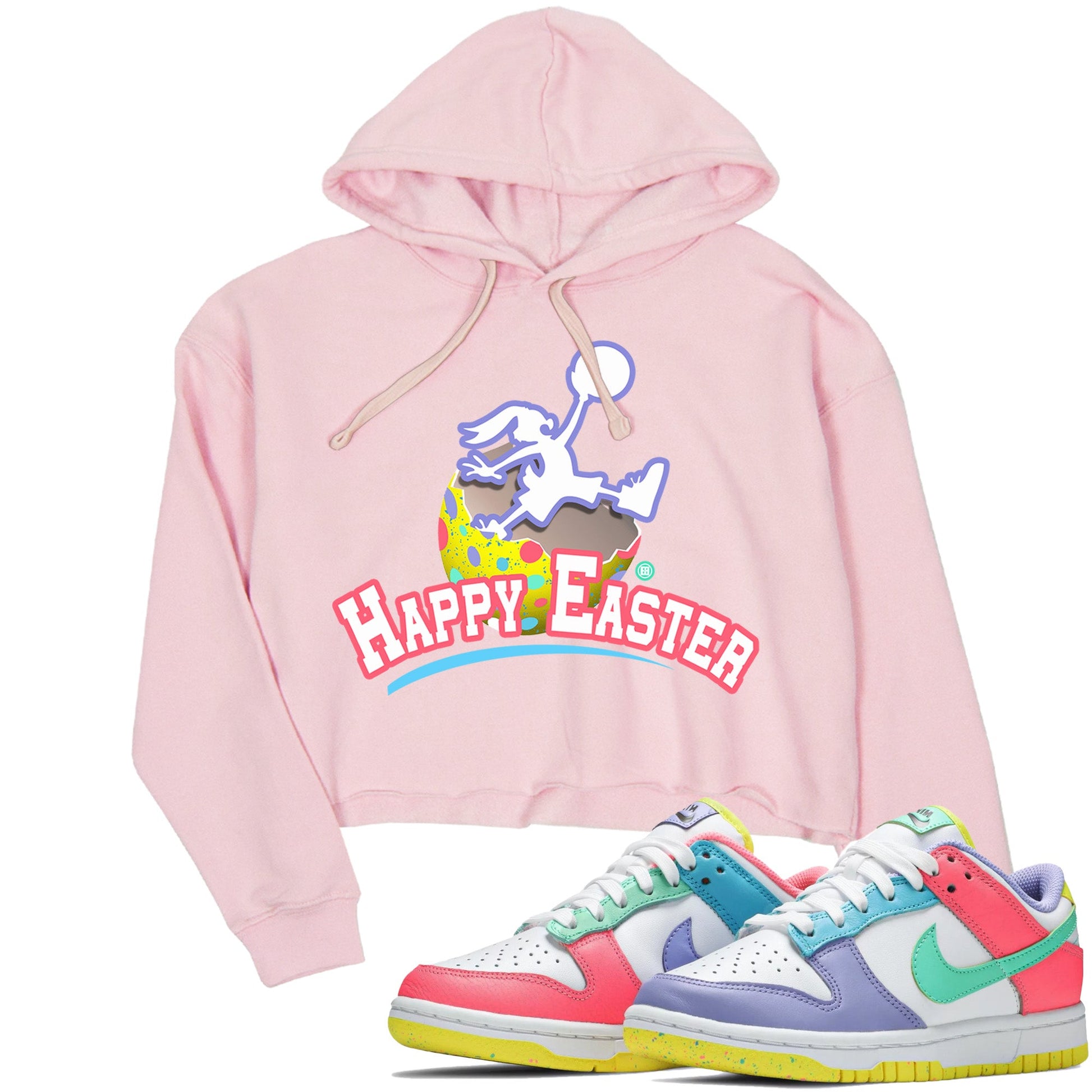Dunk Easter Candy Sneaker Match Tees Jumpman Bunny Sneaker Tees Holiday Easter T-Shirt Sneaker Release Tees Women's Shirts Pink 1