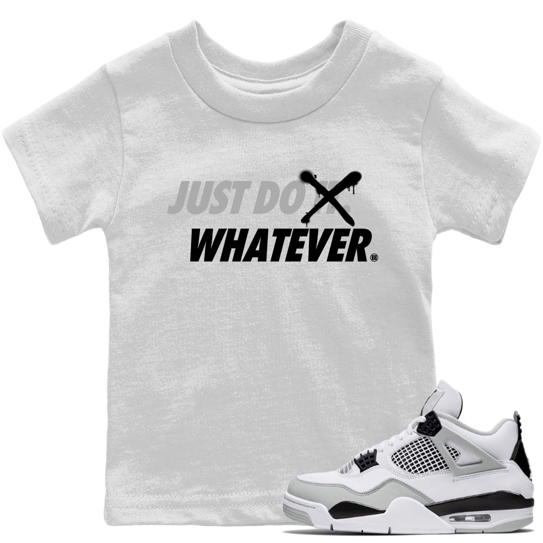 Jordan 4 Military Black Sneaker Match Tees Just Do Whatever Sneaker Tees Jordan 4 Military Black Sneaker Release Tees Kids Shirts