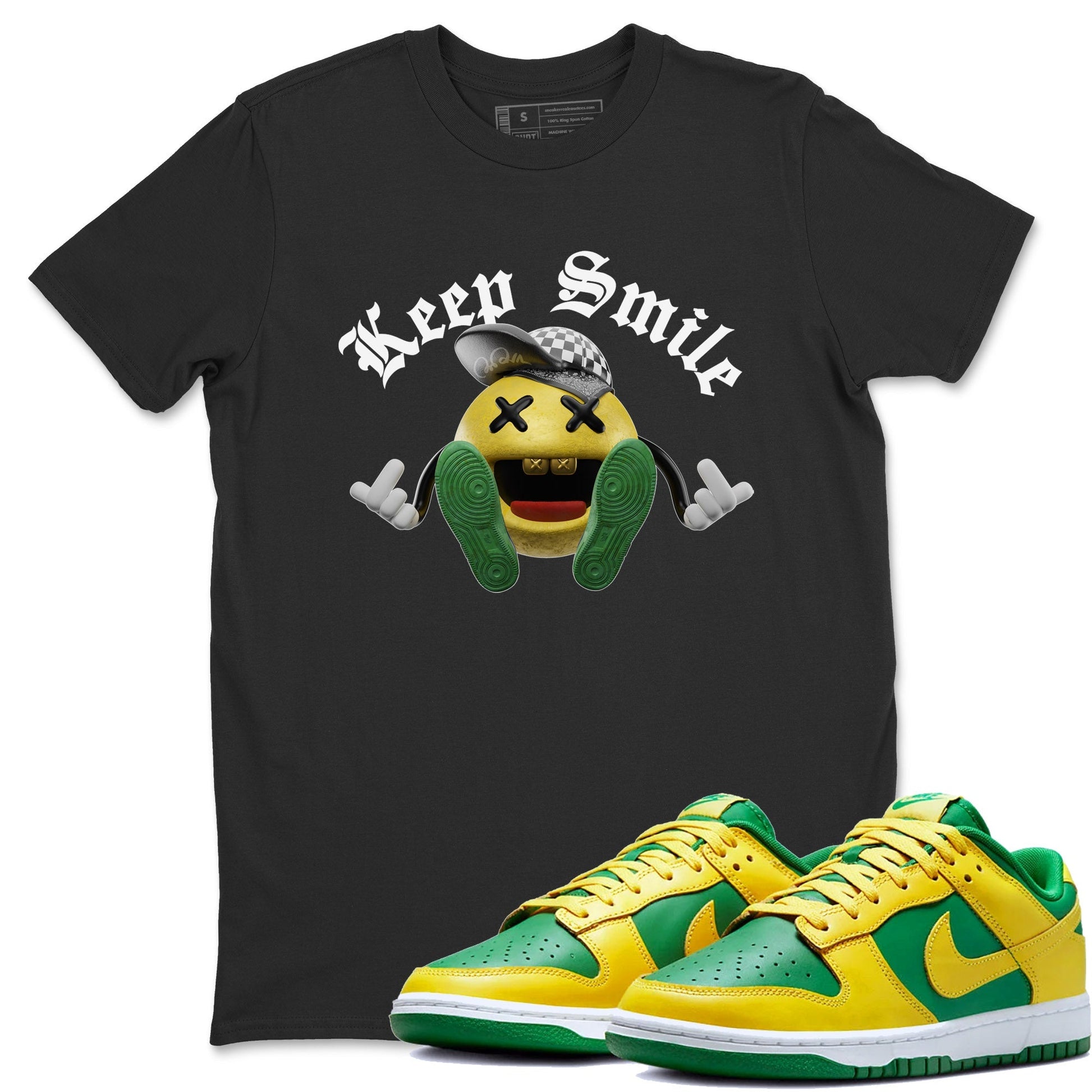 Dunk Reverse Brazil Sneaker Match Tees Keep Smiling Sneaker Tees Dunk Reverse Brazil Sneaker Release Tees Unisex Shirts