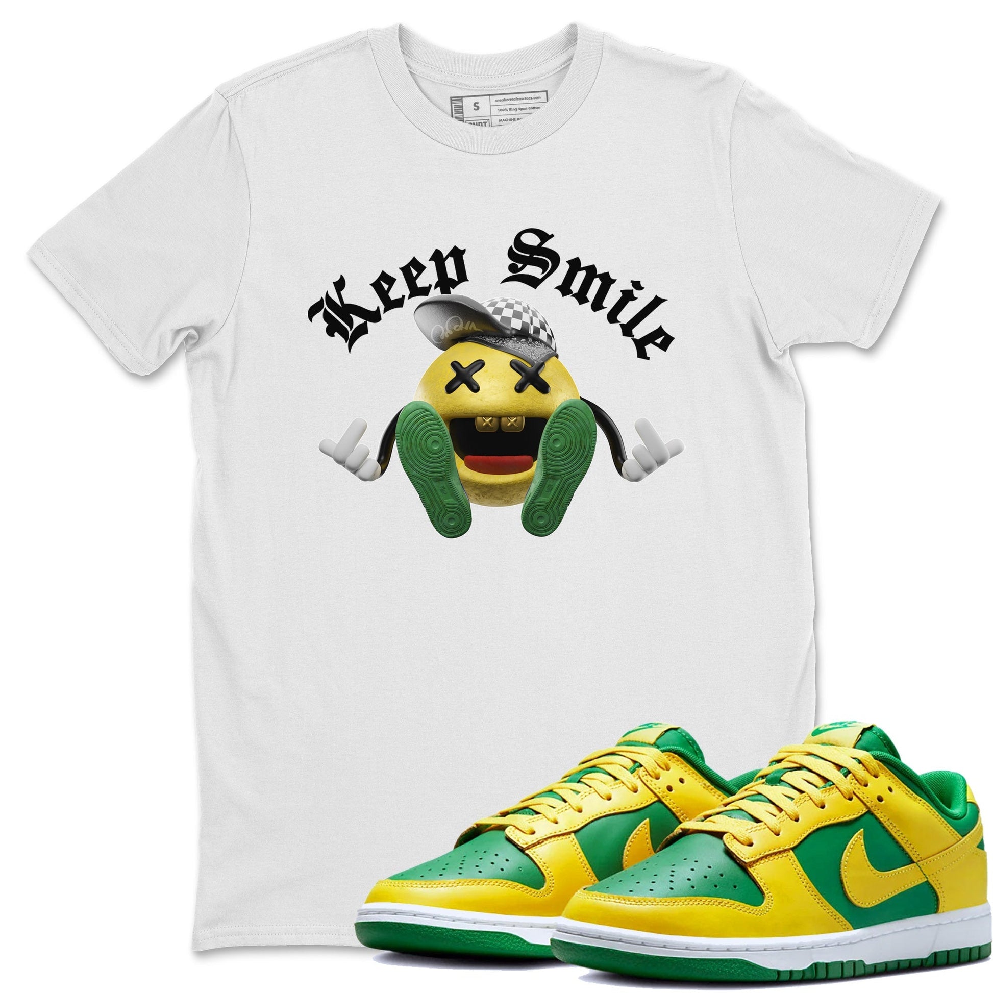 Dunk Reverse Brazil Sneaker Match Tees Keep Smiling Sneaker Tees Dunk Reverse Brazil Sneaker Release Tees Unisex Shirts