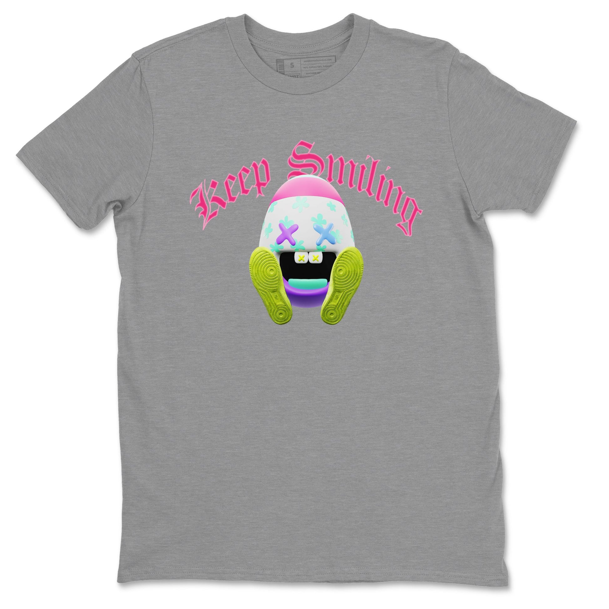 Dunk Easter Candy Sneaker Match Tees Keep Smiling Sneaker Tees Nike Easter Sneaker Release Tees Unisex Shirts Heather Grey 2