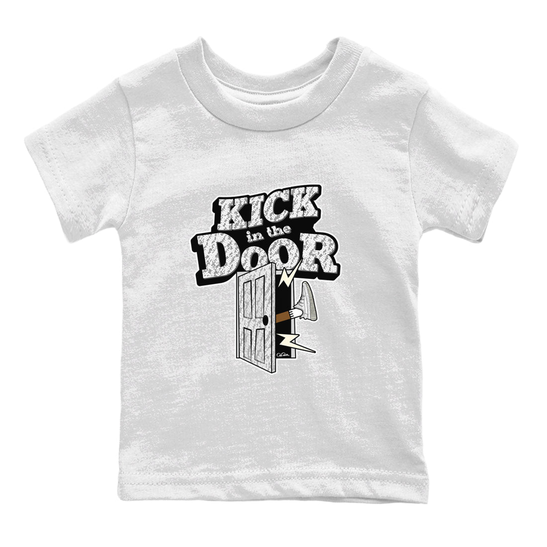 Yeezy 350 Static shirt to match jordans Kick In The Door sneaker tees Adidas Yeezy 350 Static SNRT Sneaker Release Tees Baby Toddler White 2 T-Shirt