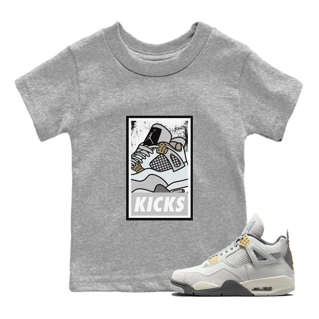 Jordan 4 Craft Sneaker Match Tees KICKS Sneaker Tees Jordan 4 Craft Sneaker Release Tees Kids Shirts