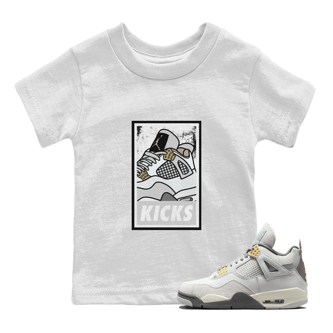 Jordan 4 Craft Sneaker Match Tees KICKS Sneaker Tees Jordan 4 Craft Sneaker Release Tees Kids Shirts