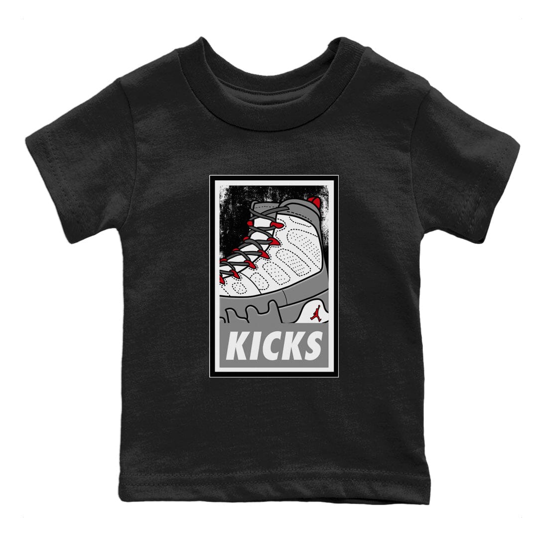 Jordan 9 Fire Red Sneaker Match Tees KICKS Sneaker Tees Jordan 9 Fire Red Sneaker Release Tees Kids Shirts