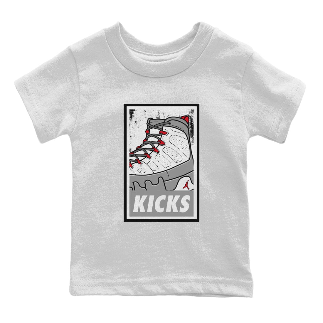 Jordan 9 Fire Red Sneaker Match Tees KICKS Sneaker Tees Jordan 9 Fire Red Sneaker Release Tees Kids Shirts